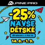 Alpine pro -25 % na vše dětské při nákupu 2 a více kusů – do 01.09.2025