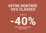 Courir Offre rentrée des classes jusqu'à -40 % - au 14.09.2025