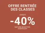 Courir Offre rentrée des classes jusqu'à -40 % - au 14.09.2025