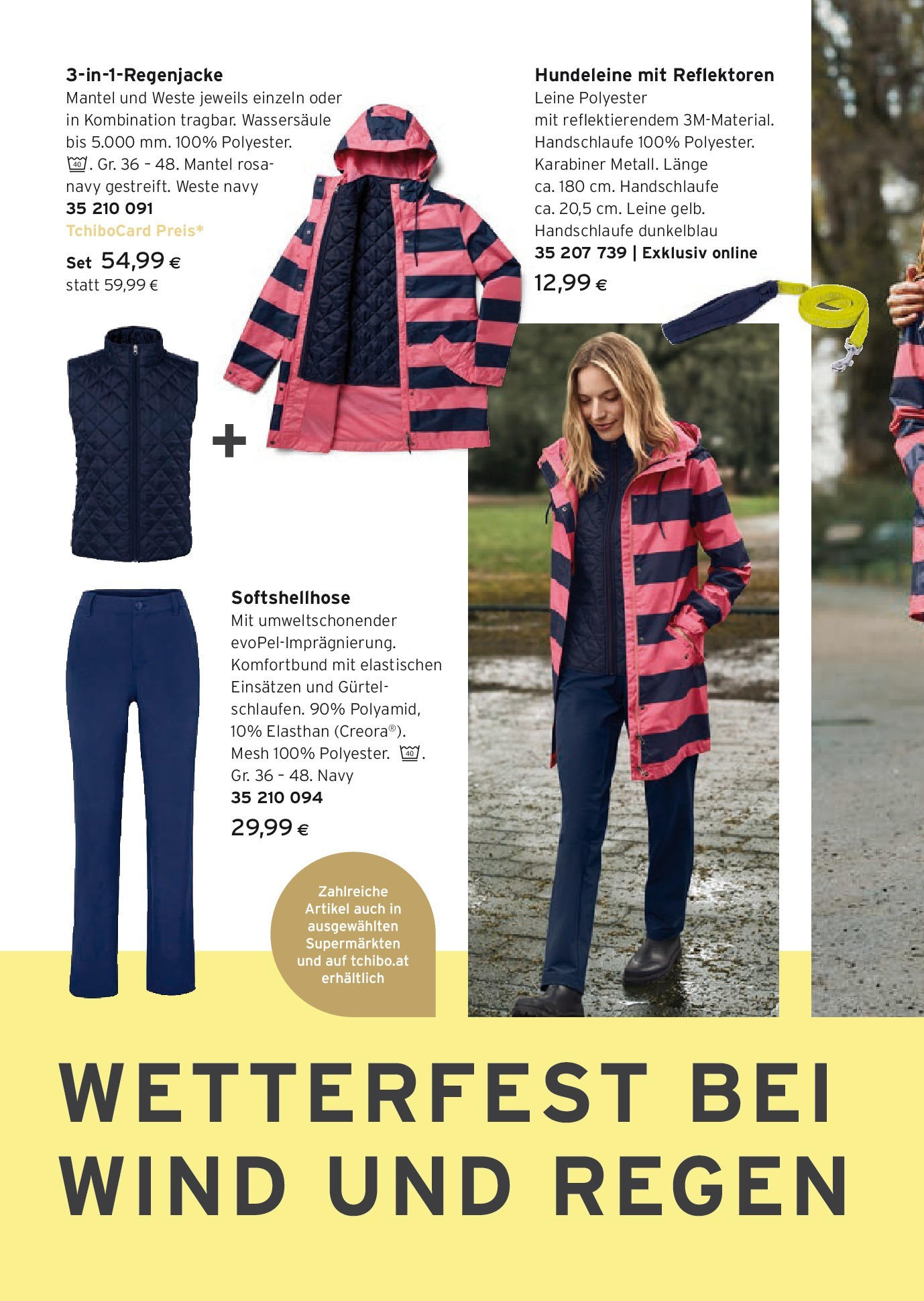 Tchibo Eduscho - Tchibo: Wetterfest bei Wind und Regen von 27.08.2025 - Aktuelle Angebote | Seite: 3 | Produkte: Weste, Mantel, Gürtel