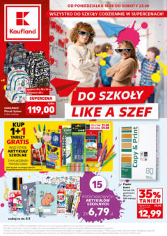 Pogląd gazetki "Do Szkoły Like A Szef" ze sklepu Kaufland ważnej od 18.08.2025