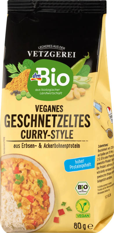 dmBio Veganes Geschnetzeltes Curry-Style