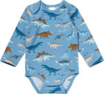 dm-drogerie markt ALANA Body Langarm Pro Climate mit Dino-Muster, blau, Gr. 74/80 - bis 30.09.2025