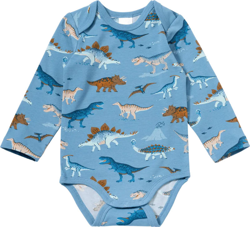 ALANA Body Langarm Pro Climate mit Dino-Muster, blau, Gr. 86/92