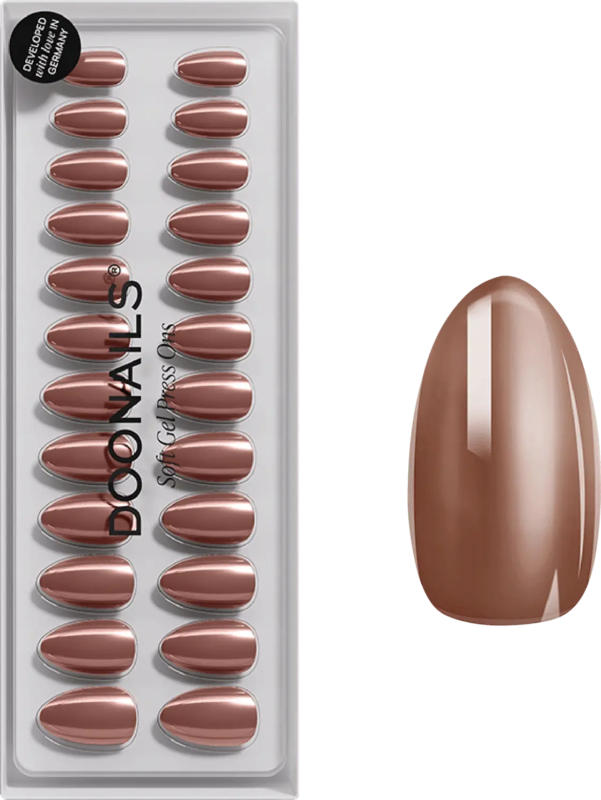 Doonails Künstliche Nägel, Soft Gel Press Ons Glazed Chocolate