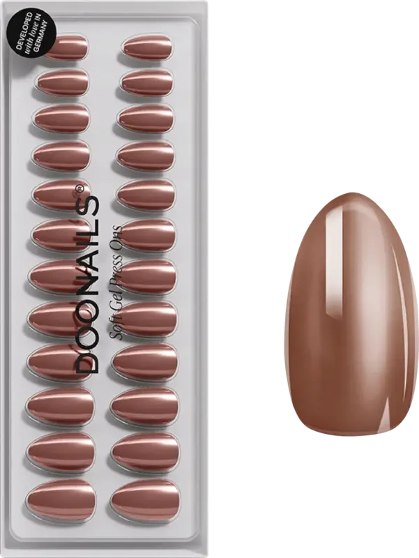 Doonails Künstliche Nägel, Soft Gel Press Ons Glazed Chocolate