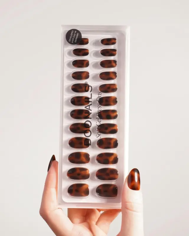 Doonails Künstliche Nägel, Soft Gel Press Ons Mosaic Amber