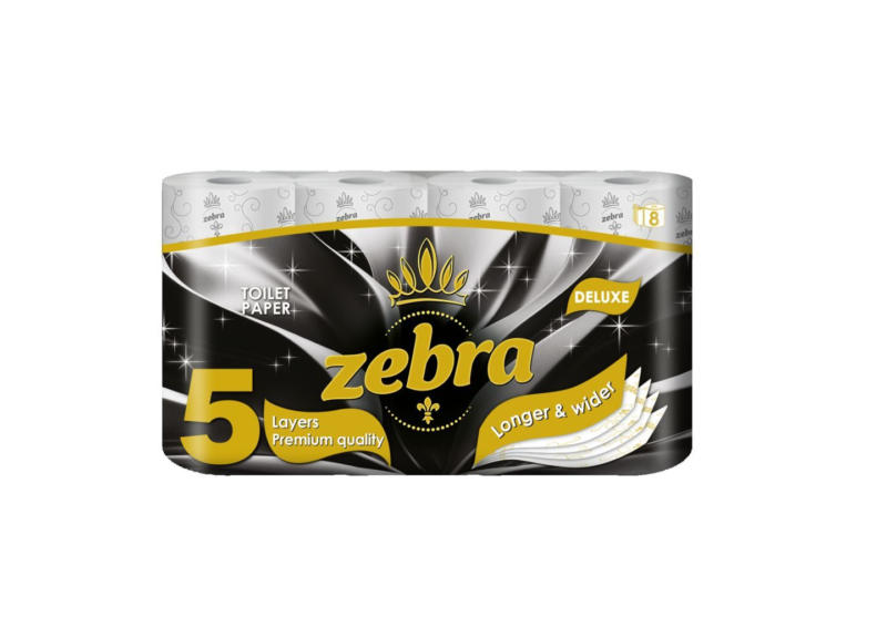 Zebra Тоалетна хартия Delux петпластова
