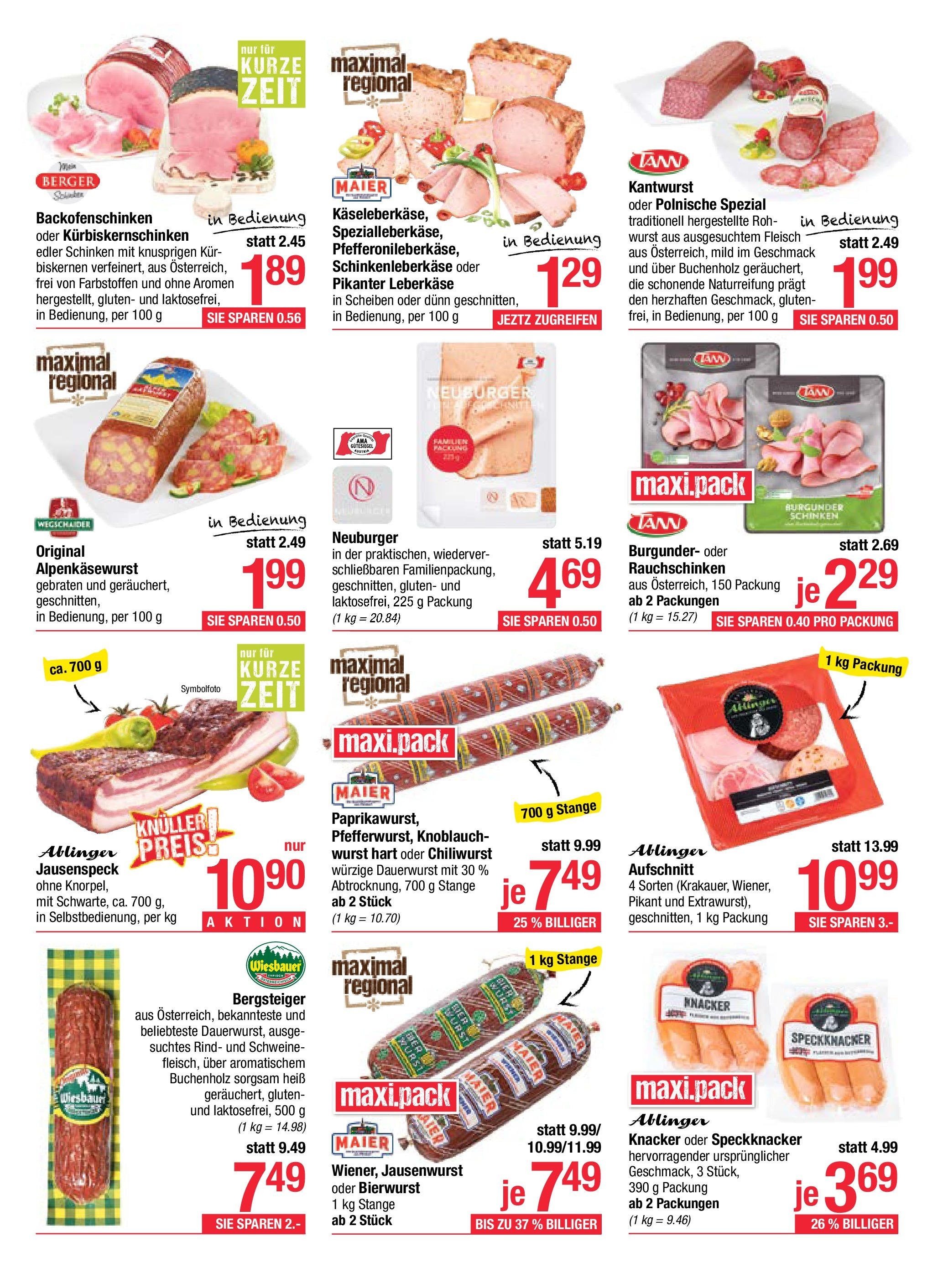 Maximarkt Haid, Linz (25.08.2025) || Aktuelle Angebote | Seite: 9 | Produkte: Wurst, Knoblauch, Schinken Maximarkt Haid, Linz von 25.08.2025 - Aktuelle Angebote | Seite: 9 | Produkte: Wurst, Knoblauch, Schinken