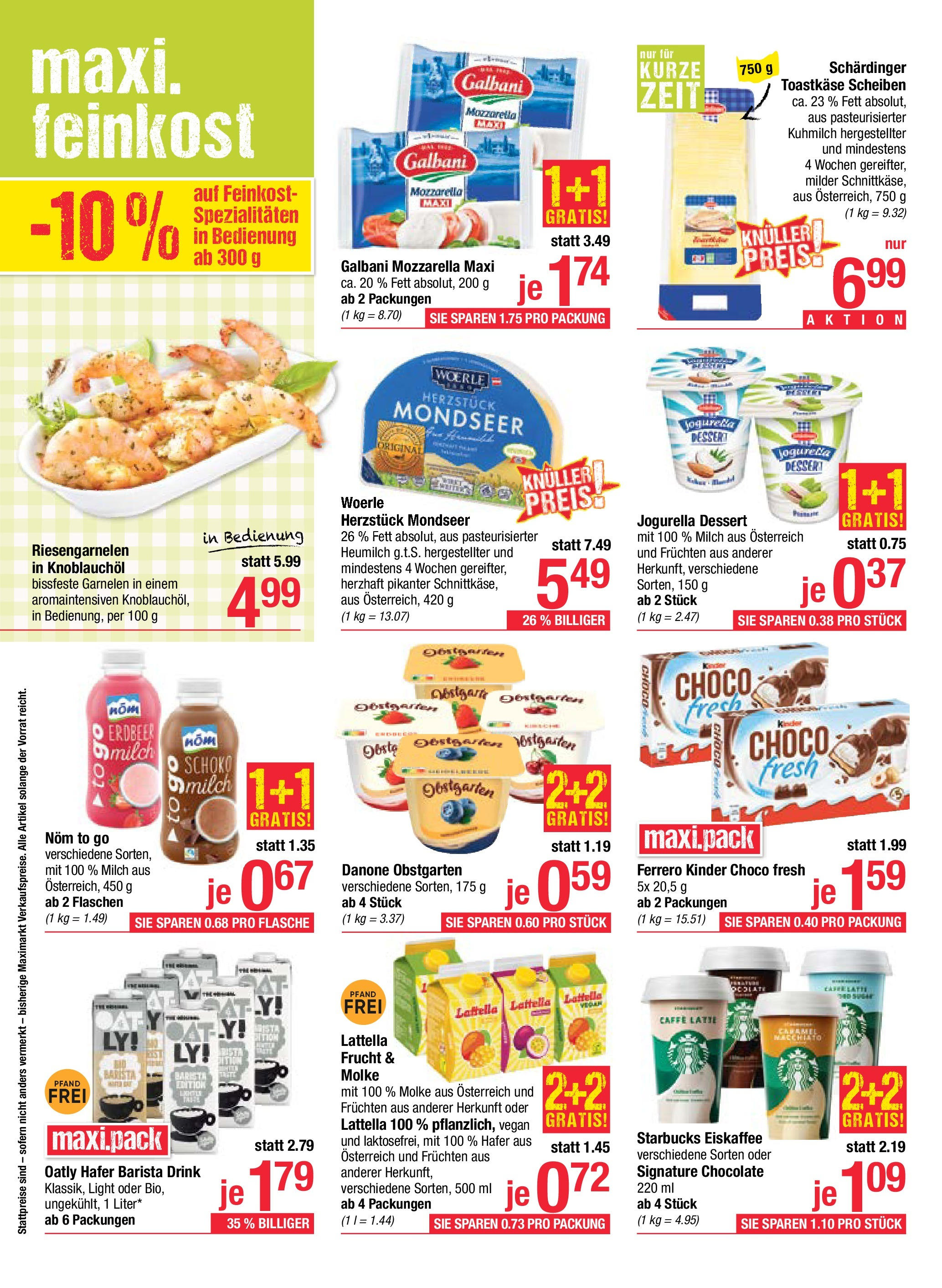 Maximarkt Haid, Linz (25.08.2025) || Aktuelle Angebote | Seite: 10 | Produkte: Milch Maximarkt Haid, Linz von 25.08.2025 - Aktuelle Angebote | Seite: 10 | Produkte: Milch