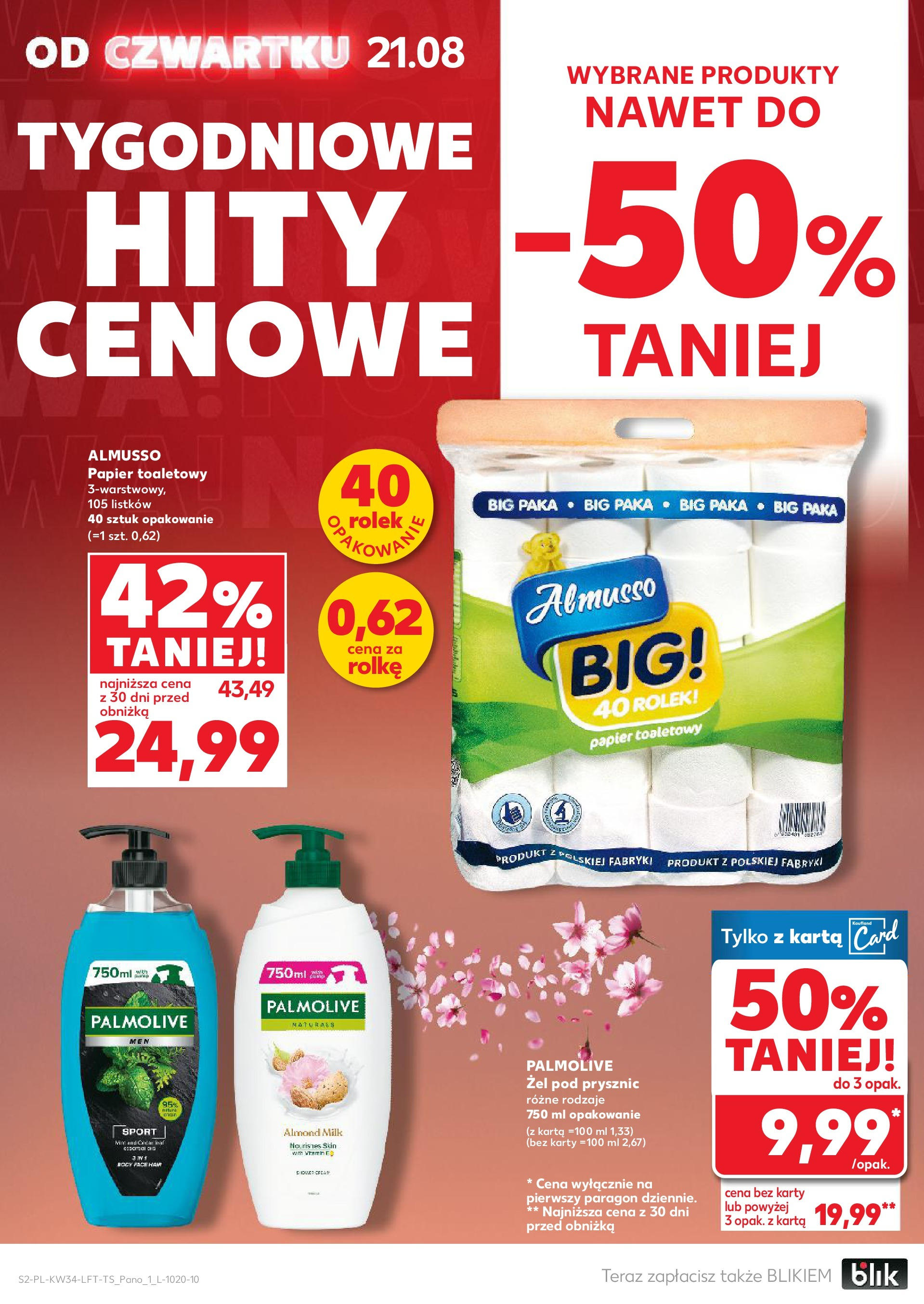 Kaufland gazetka od 21.08.2025 - od jutra PDF | Strona: 2 | Produkty: Karta, Papier toaletowy, Prysznic, Żel pod prysznic