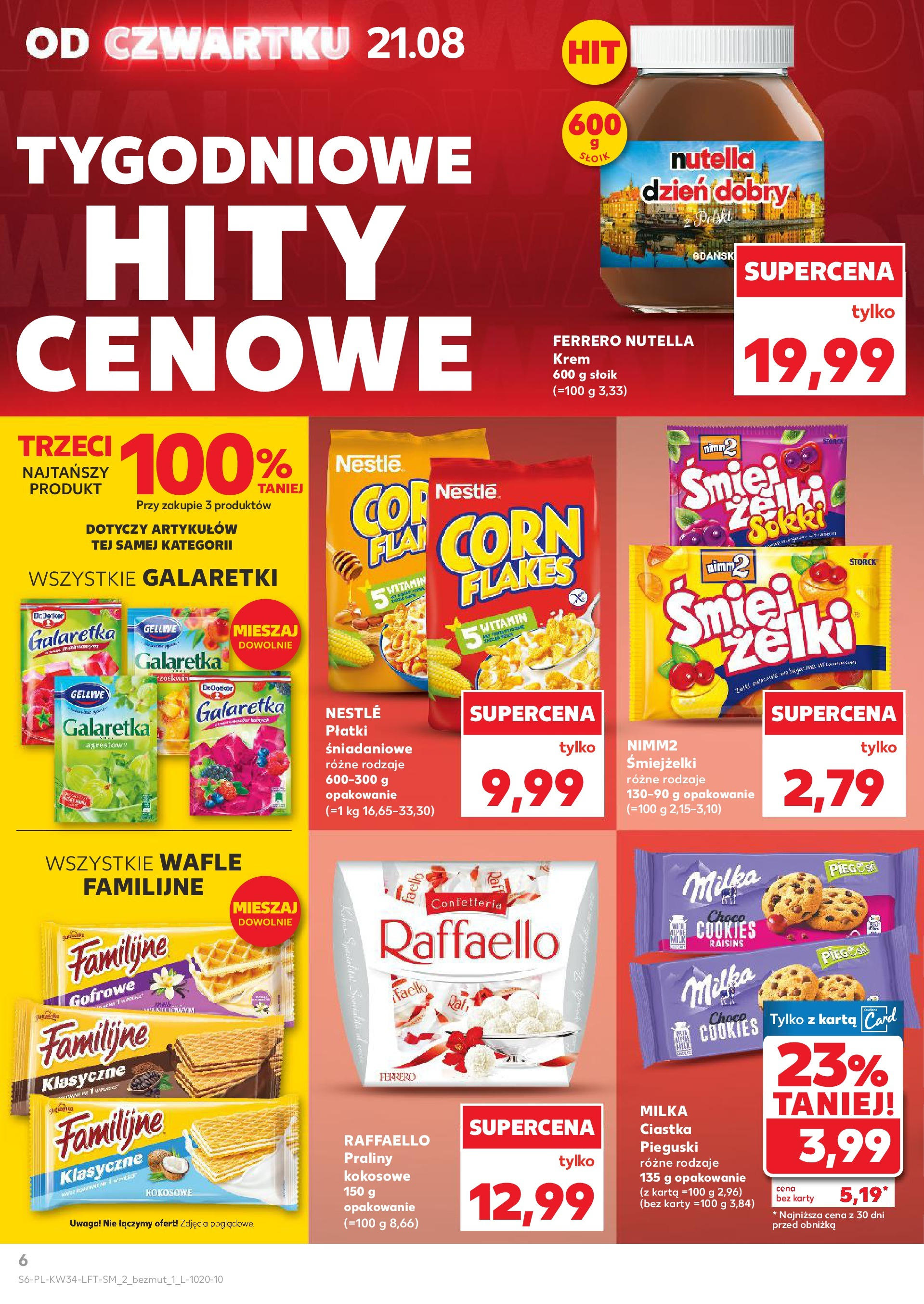 Kaufland gazetka od 21.08.2025 - od jutra PDF | Strona: 6 | Produkty: Karta, Galaretki, Milka, Płatki