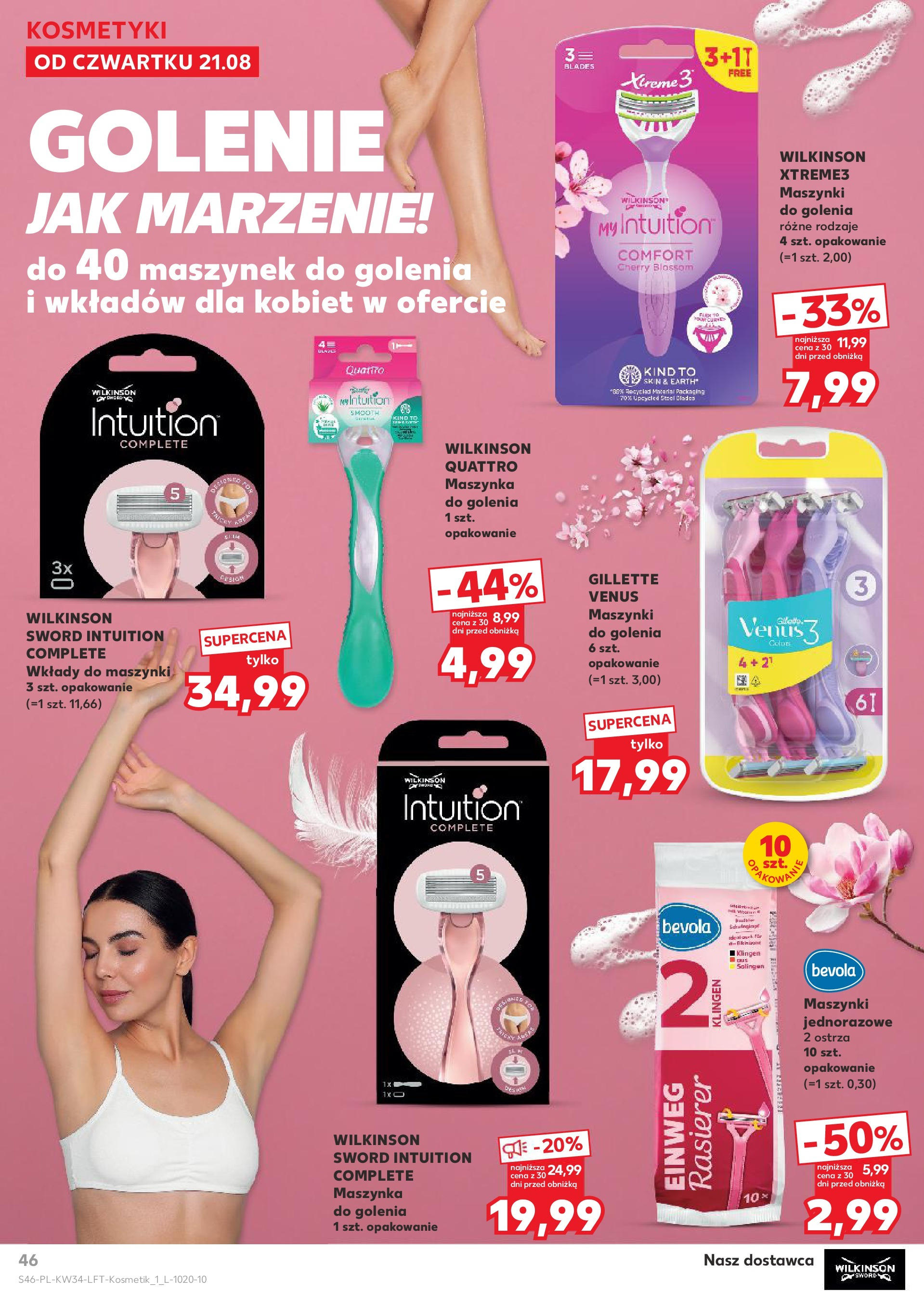 Kaufland gazetka od 21.08.2025 - od jutra PDF | Strona: 46 | Produkty: Gillette, Kosmetyki, Maszynka do golenia