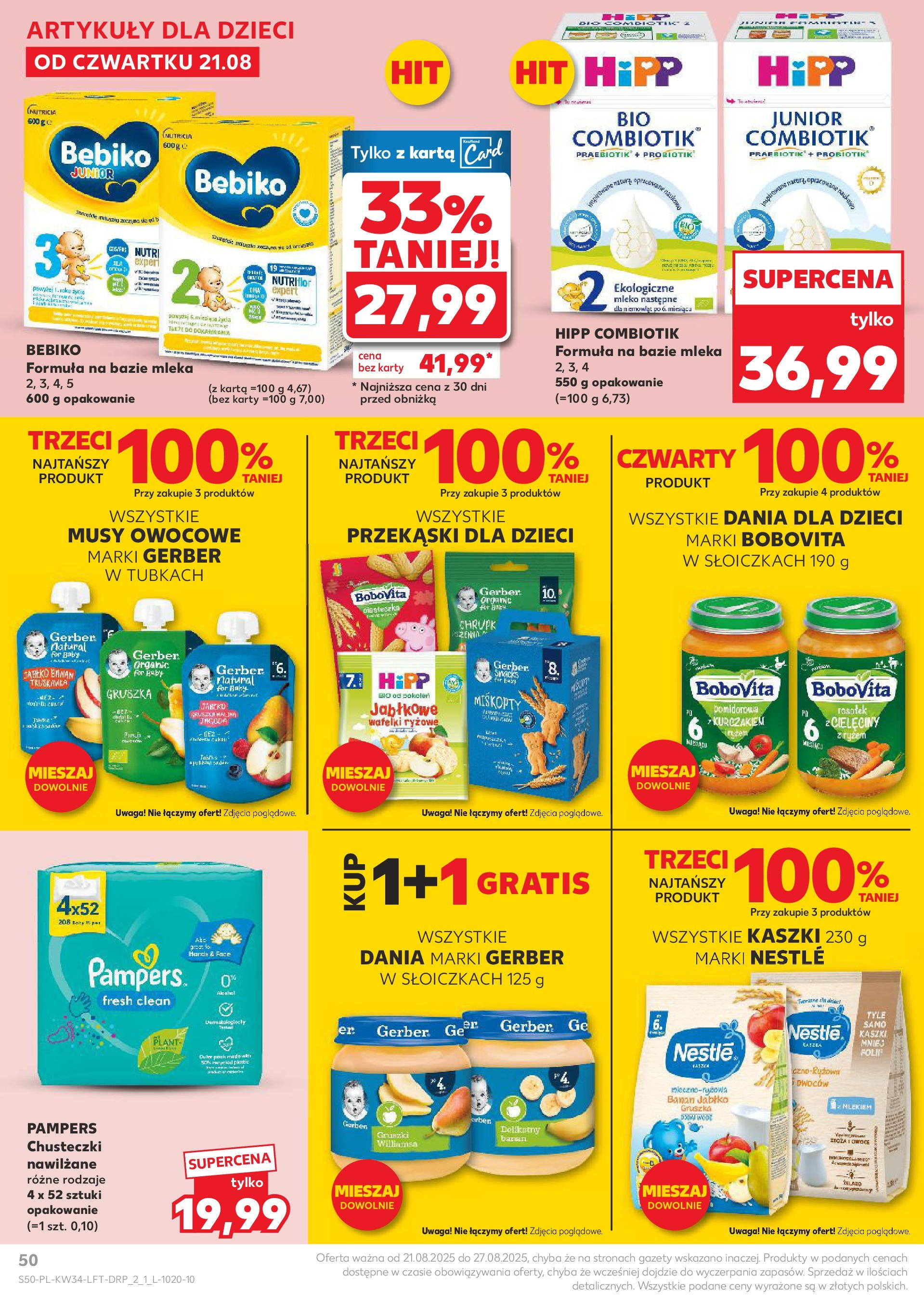 Kaufland gazetka od 21.08.2025 - od jutra PDF | Strona: 50 | Produkty: Mleka, Mleko, Banan, Owoce