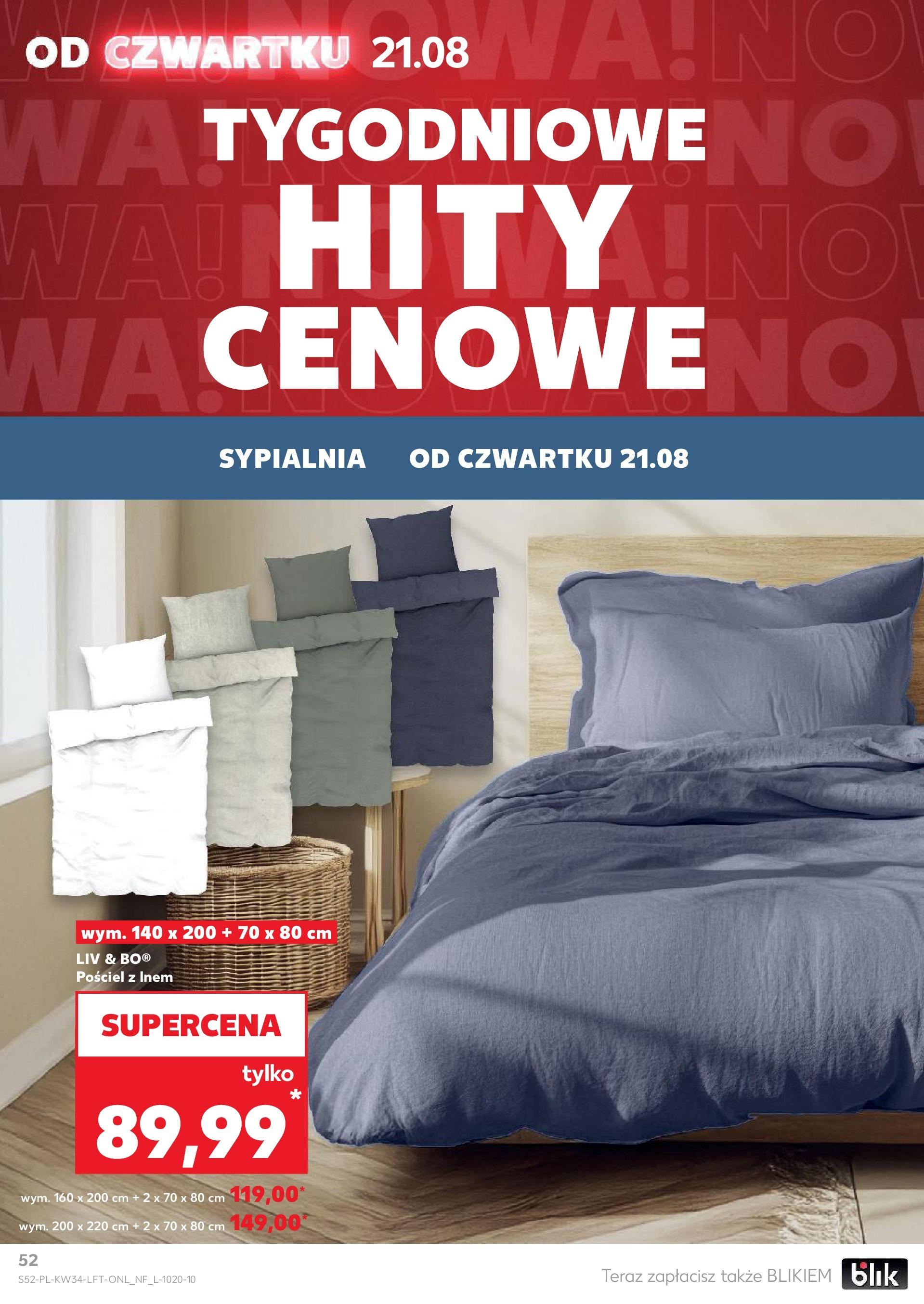 Kaufland gazetka od 21.08.2025 - od jutra PDF | Strona: 52 | Produkty: Pościel