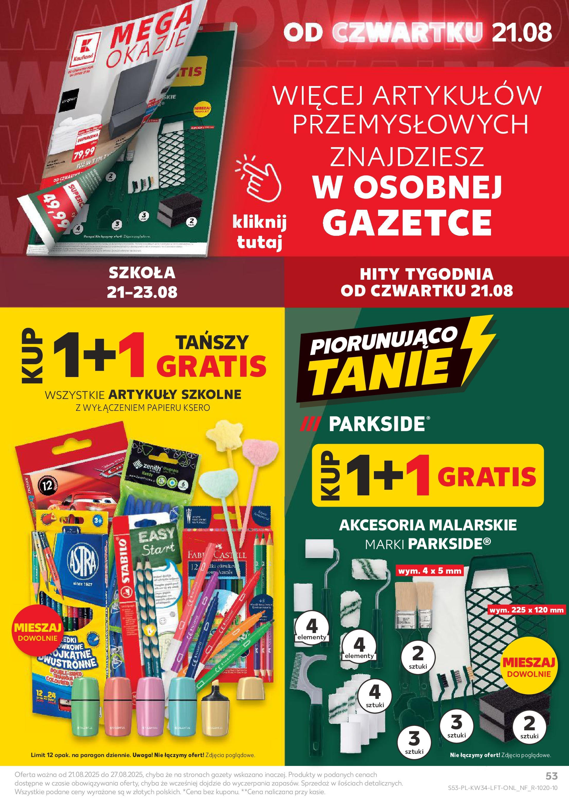 Kaufland gazetka od 21.08.2025 - od jutra PDF | Strona: 53 | Produkty: Artykuły szkolne