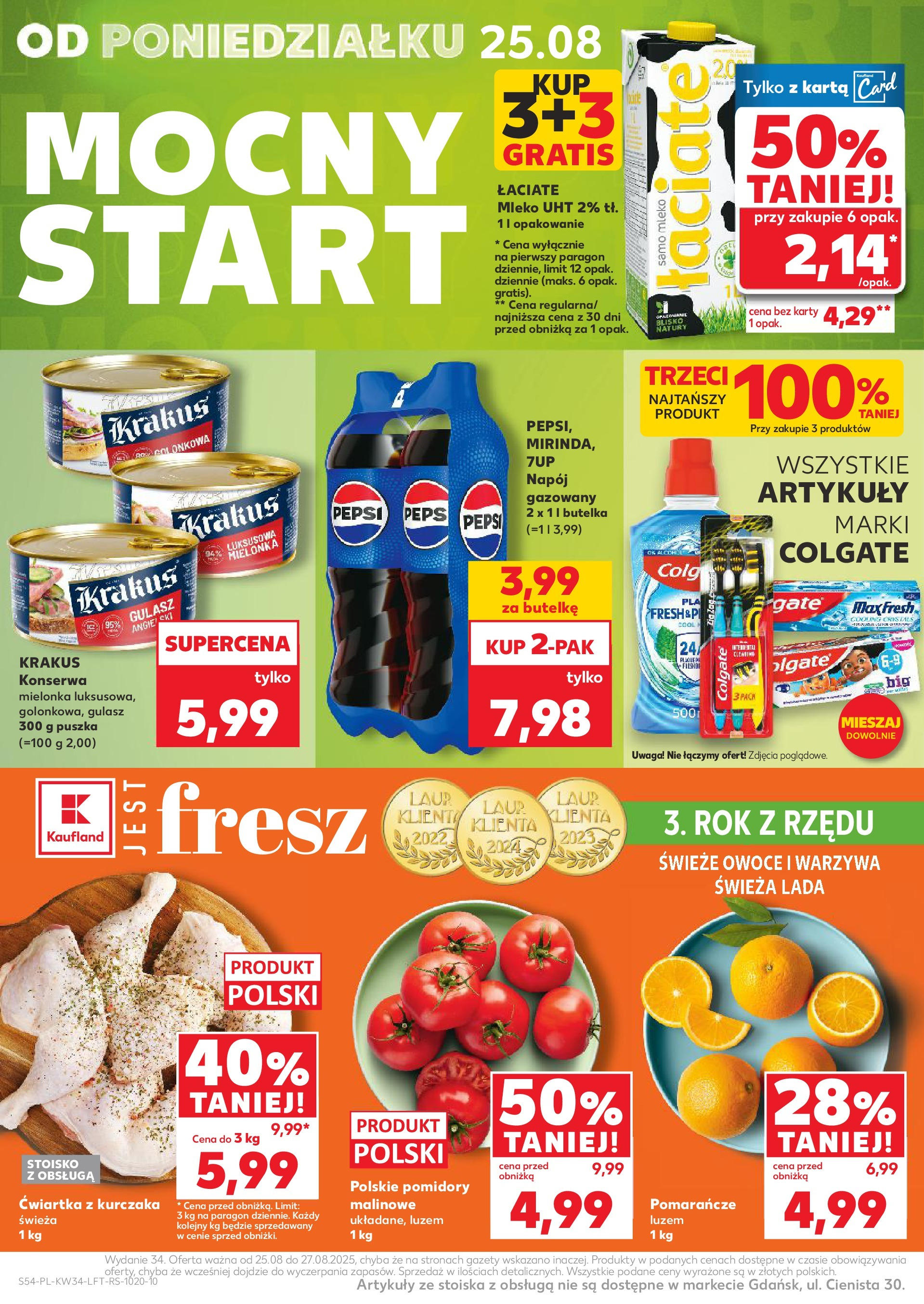 Kaufland gazetka od 21.08.2025 - od jutra PDF | Strona: 54 | Produkty: Pepsi, Pomidory, Ćwiartka z kurczaka, Gulasz