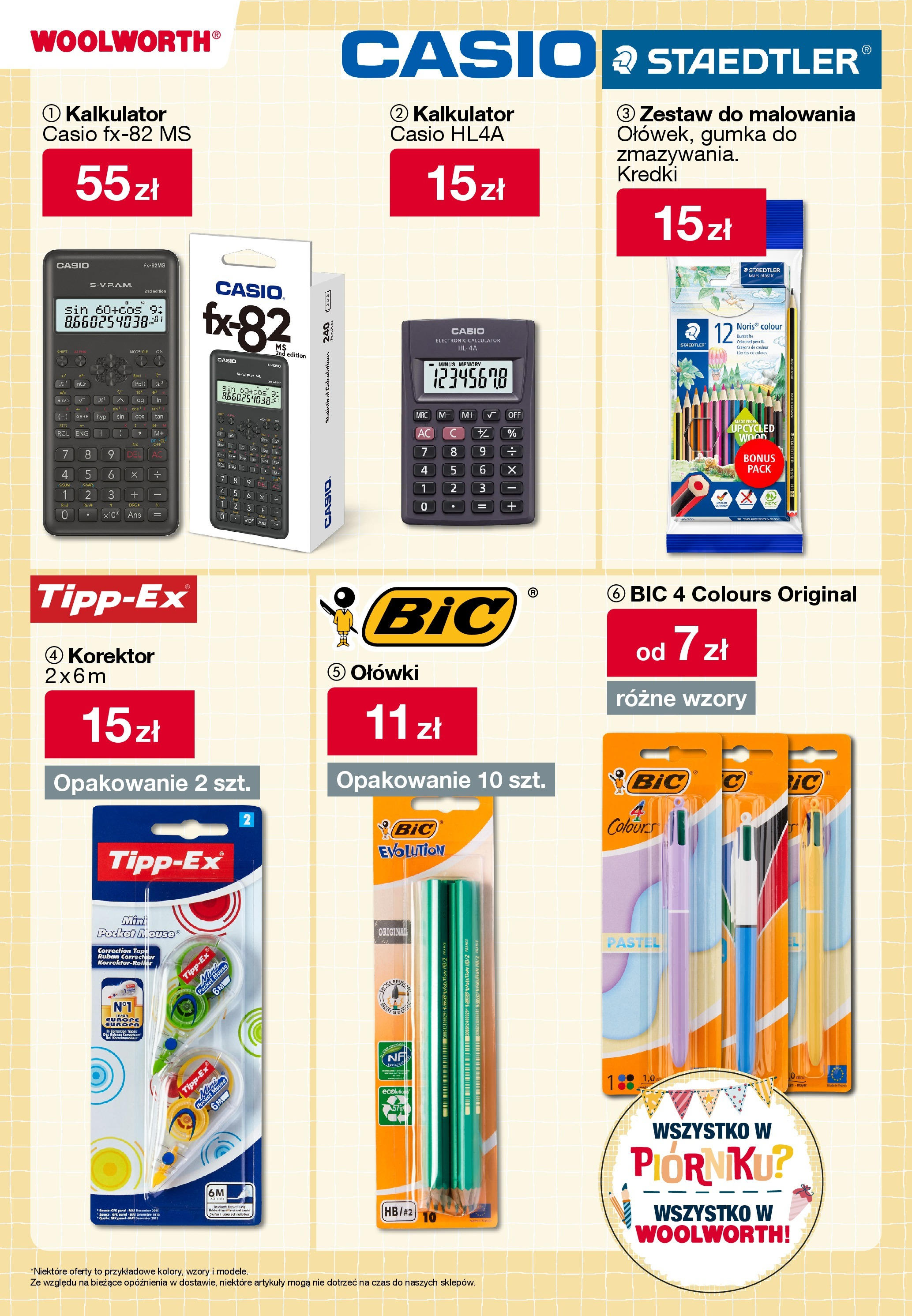 Woolworth - Woolworth: Początek szkoły od (21.08.2025 - 01.09.2025) | Strona: 17 | Produkty: Kalkulator, Korektor