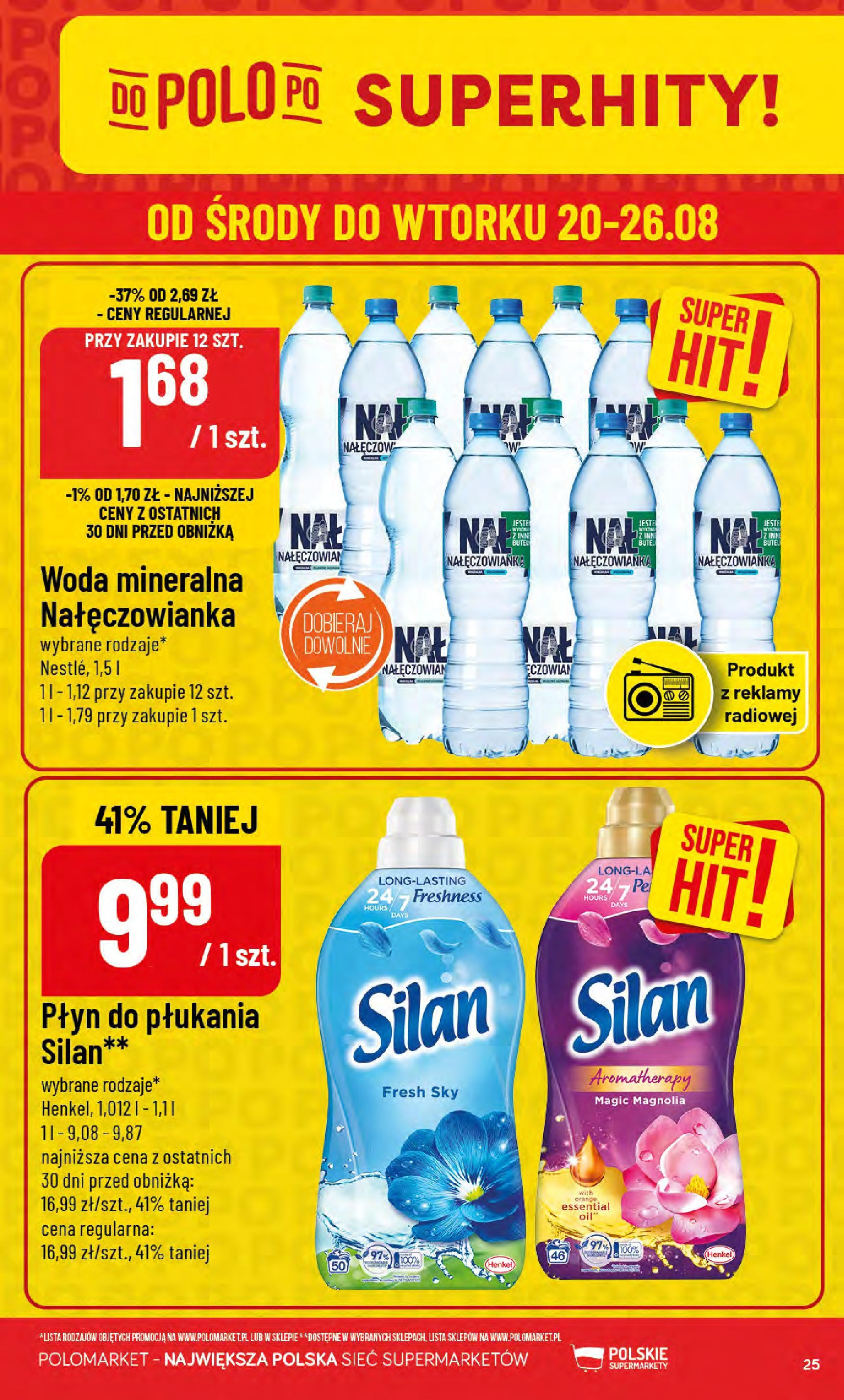 POLOmarket gazetka od jutra (20.08.2025) - Nowa PDF | Strona: 25 | Produkty: Woda mineralna Nałęczowianka, Woda