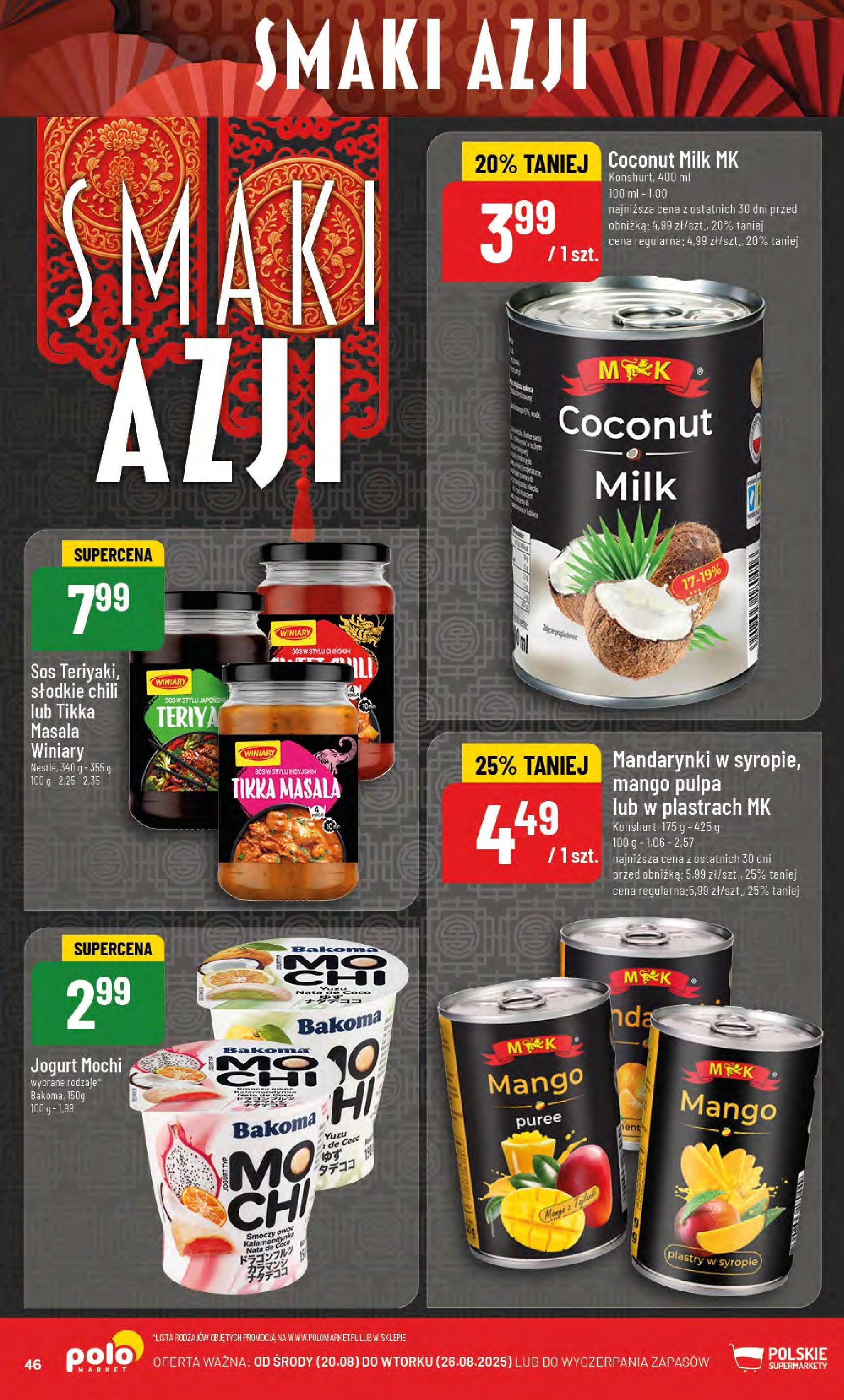 POLOmarket gazetka od jutra (20.08.2025) - Nowa PDF | Strona: 46 | Produkty: Chili, Tikka masala, Jogurt, Mandarynki