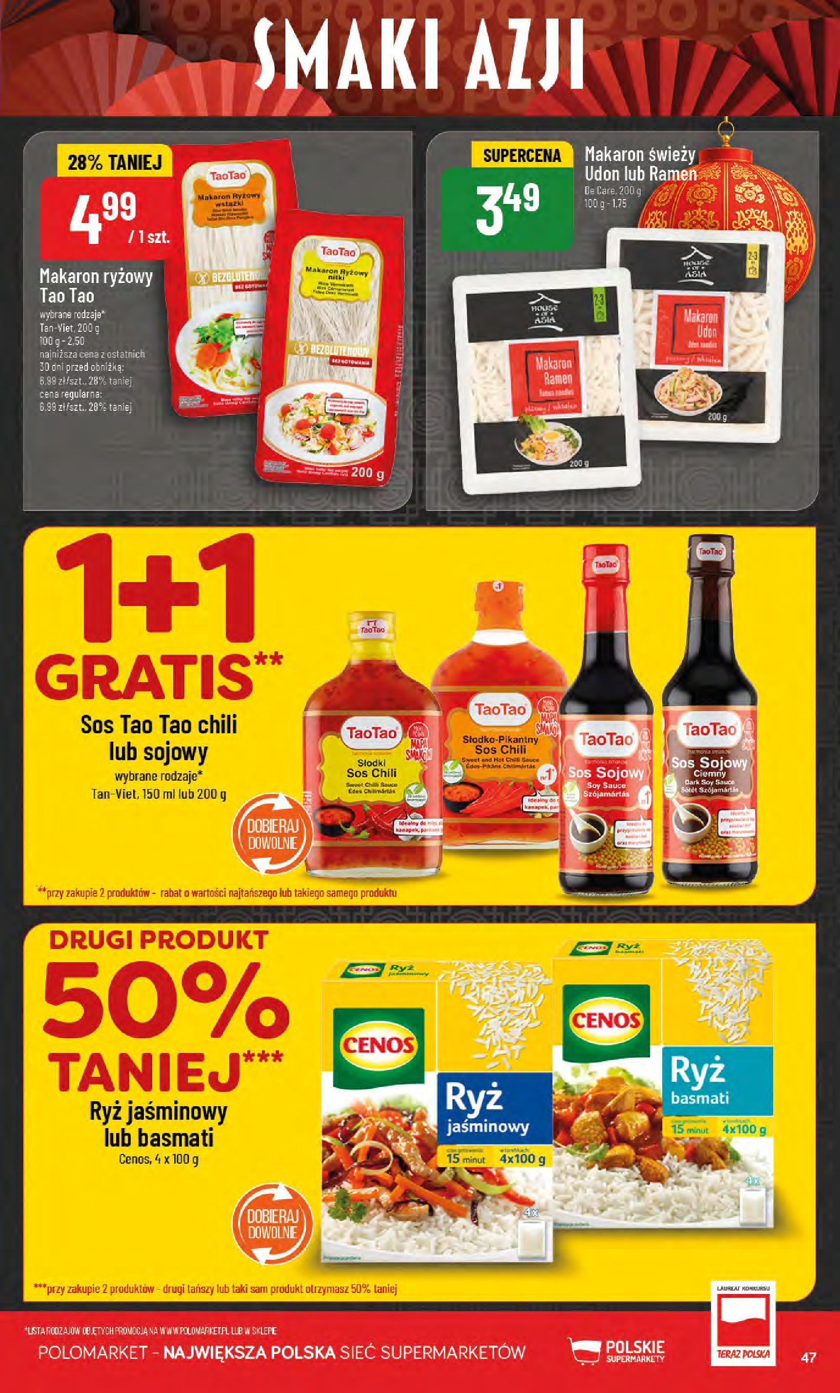 POLOmarket gazetka od jutra (20.08.2025) - Nowa PDF | Strona: 47 | Produkty: Makaron ryżowy, Sos sojowy, Ryż, Sos