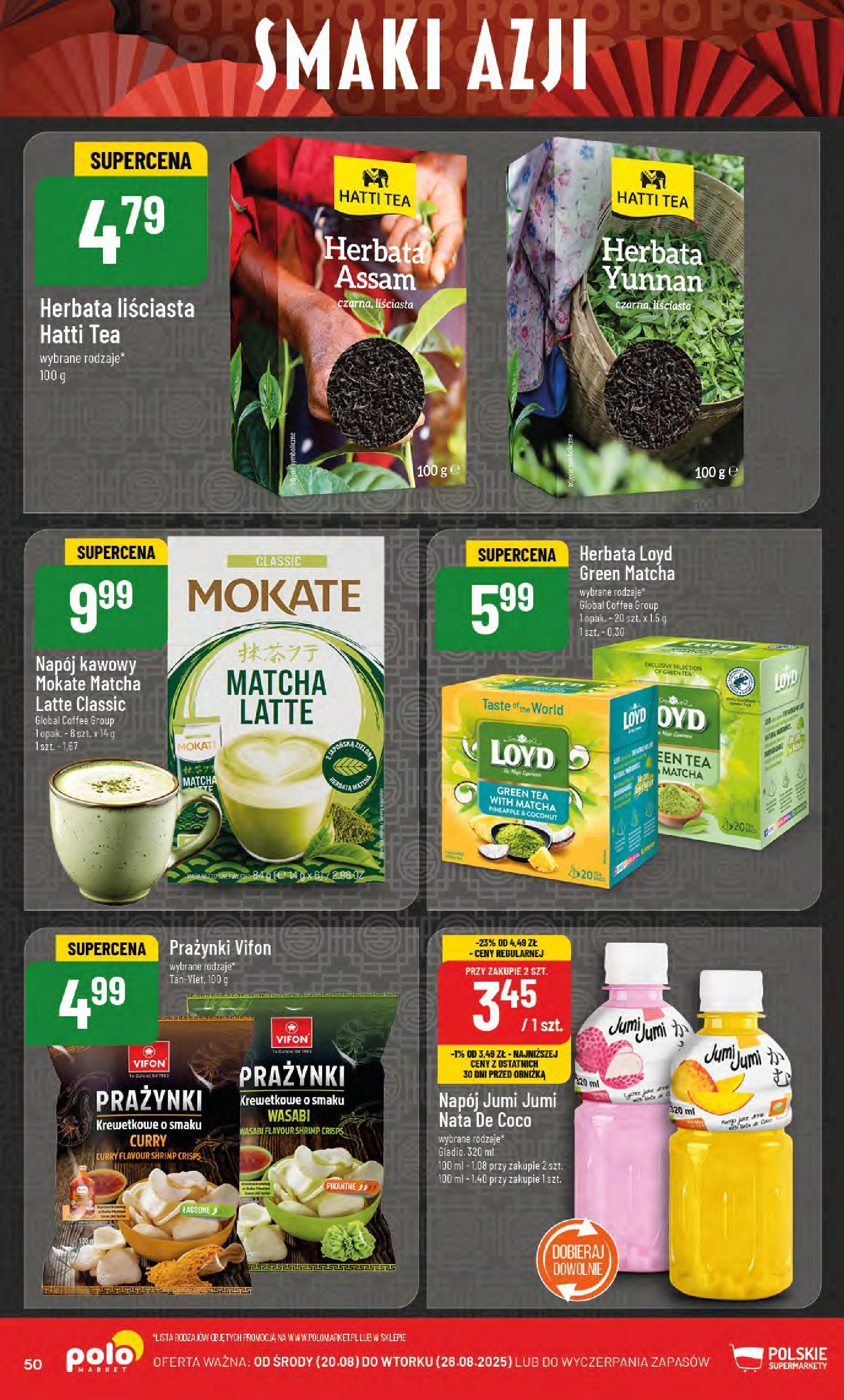 POLOmarket gazetka od jutra (20.08.2025) - Nowa PDF | Strona: 50 | Produkty: Curry, Herbata liściasta, Vifon, Herbata