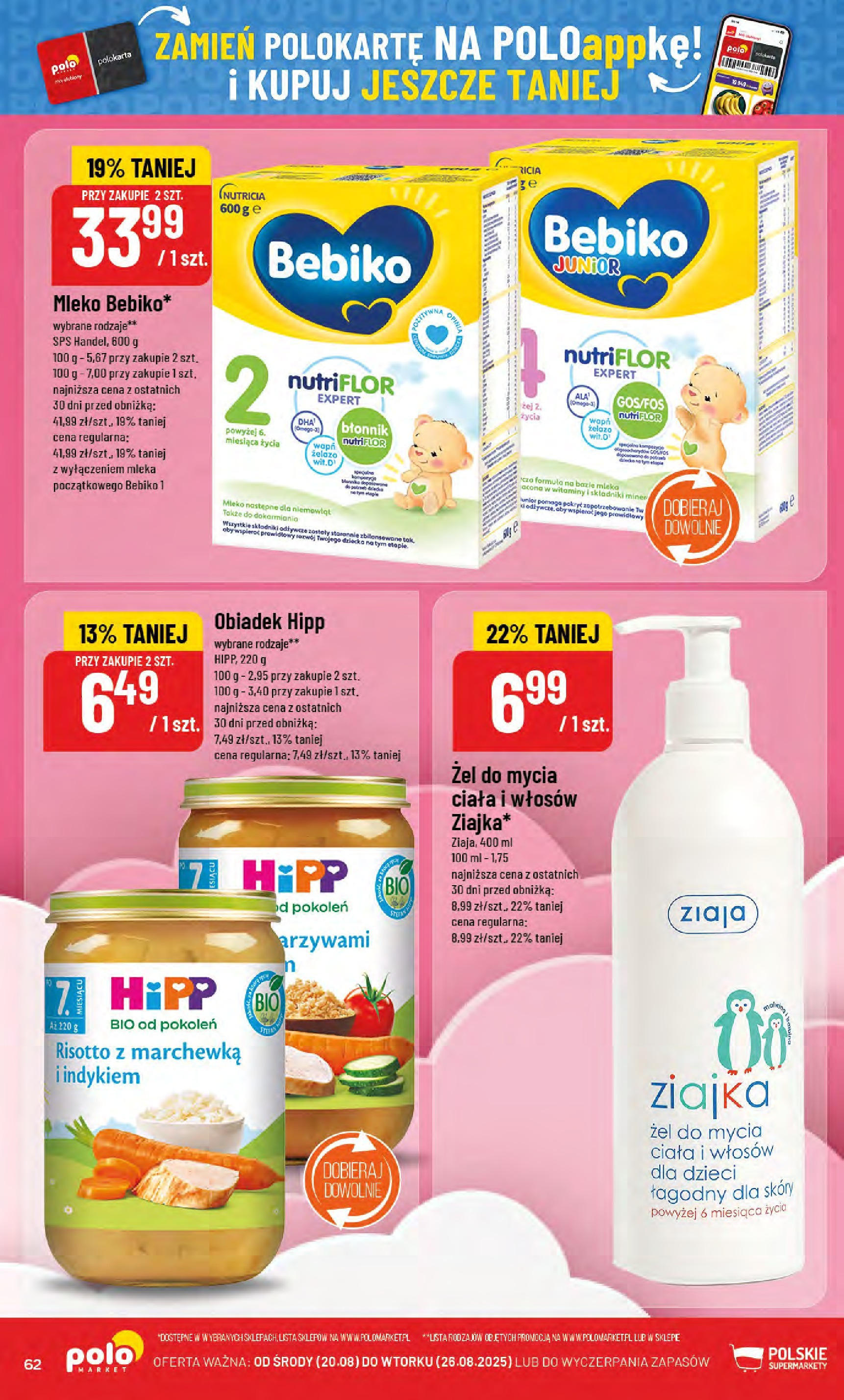 POLOmarket gazetka od jutra (20.08.2025) - Nowa PDF | Strona: 62 | Produkty: Żelazo, Mleka, Mleko, Marchewka