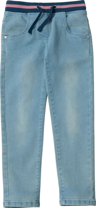 ALANA Jeans mit geradem Schnitt & Rippbund, blau, Gr. 122
