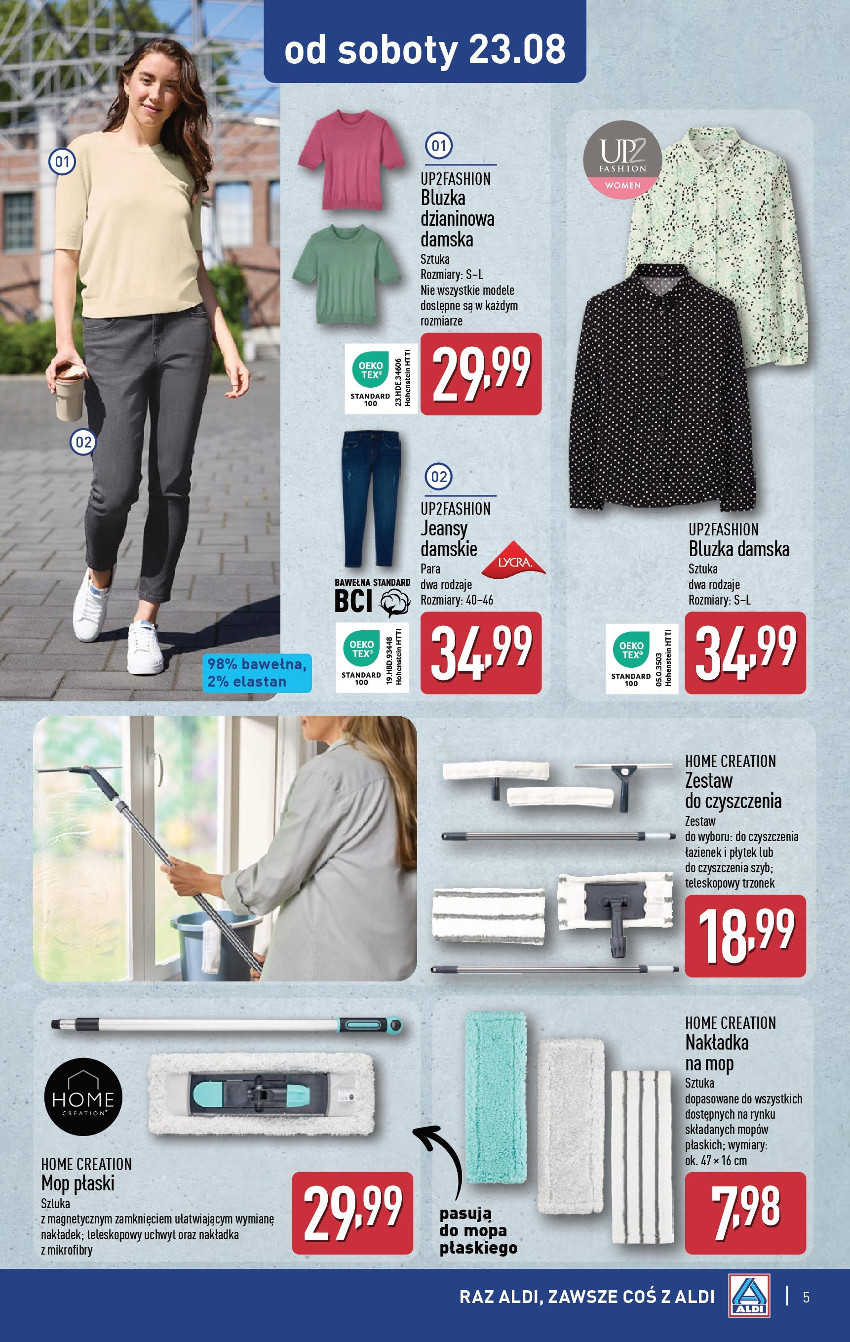 Aldi - Od soboty 23.08 w Aldi od 22.08.2025 - Ulotka PDF, promocje | Strona: 5 | Produkty: Bluzka