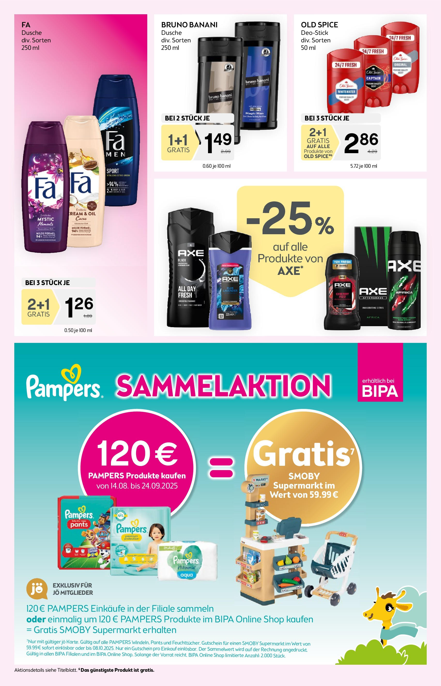 Bipa - BIPA: Flugblatt - gültig bis 10.09.2025 von 27.08.2025 - Aktuelle Angebote | Seite: 6 | Produkte: Dusche, Pampers