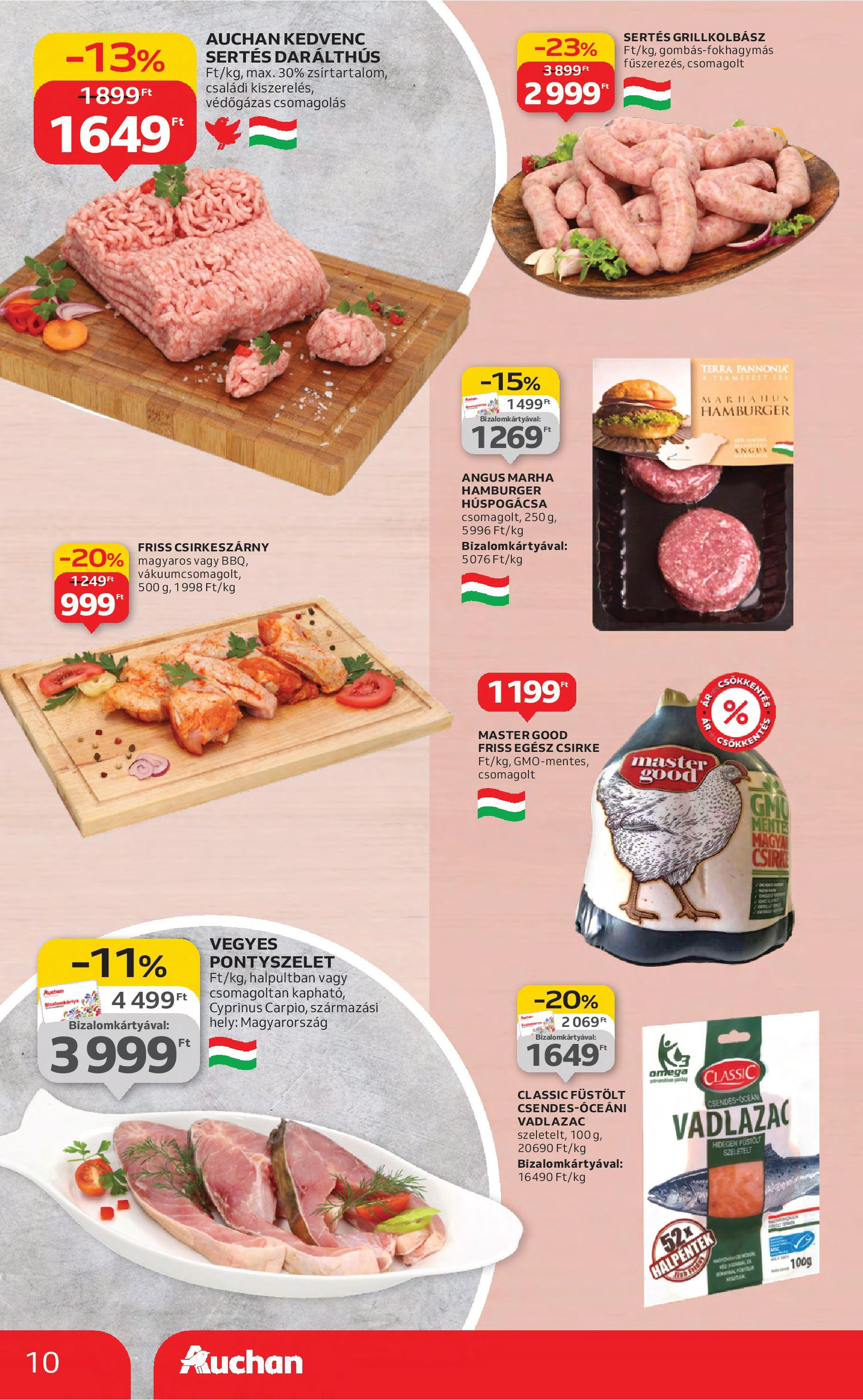 Akciós újság új Auchan - 2025.08.21. -tól/töl ⏳ | Oldal: 10 | Termékek: Hamburger, Grillkolbász, Egész csirke, Marhahús Auchan Akciós újság - 2025.08.21. -tól/töl > akció, lapozható szórólap 🛍️ | Oldal: 10 | Termékek: Hamburger, Grillkolbász, Egész csirke, Marhahús