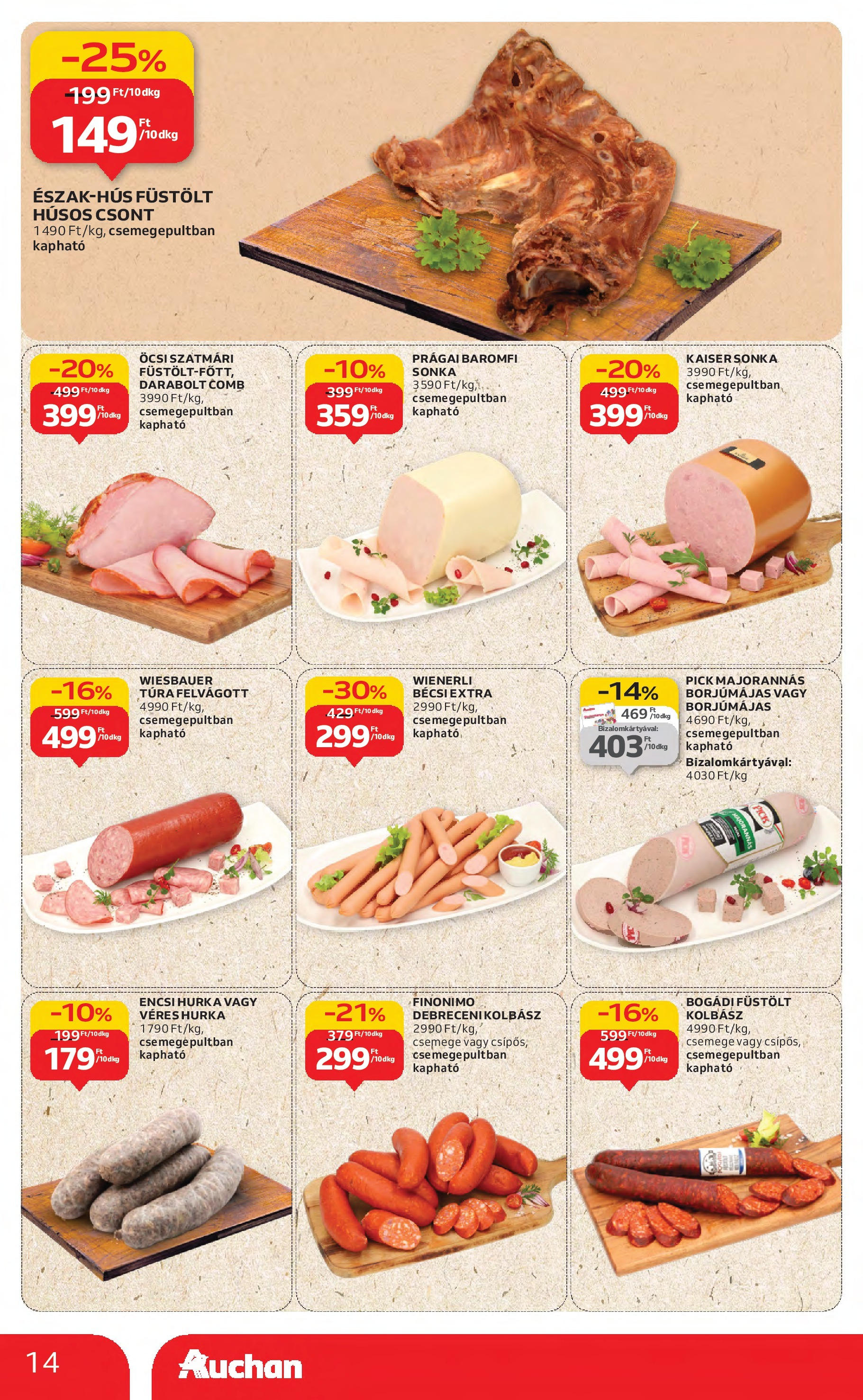 Akciós újság új Auchan - 2025.08.21. -tól/töl ⏳ | Oldal: 14 | Termékek: Kolbász, Pick, Sonka, Felvágott Auchan Akciós újság - 2025.08.21. -tól/töl > akció, lapozható szórólap 🛍️ | Oldal: 14 | Termékek: Kolbász, Pick, Sonka, Felvágott