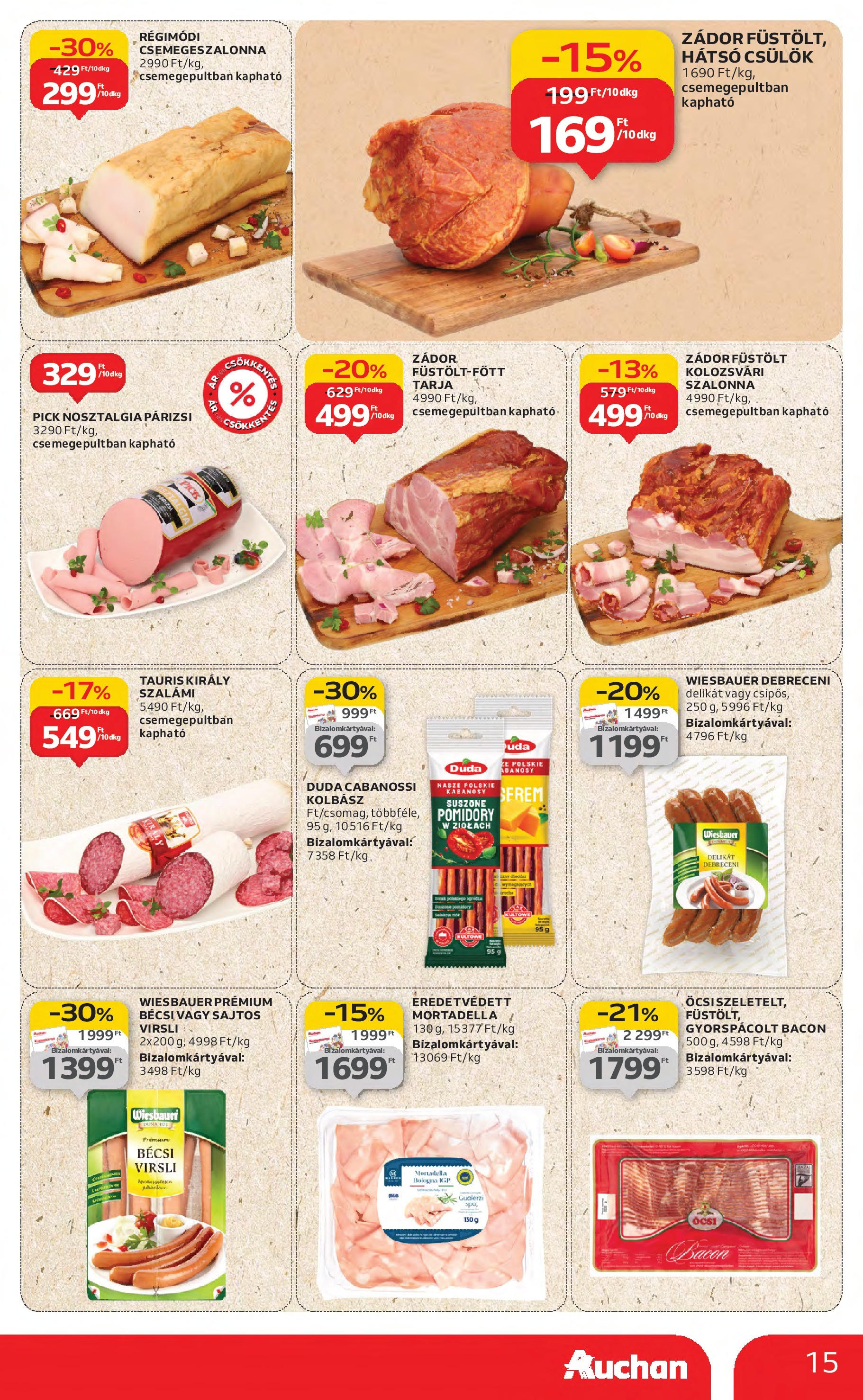 Akciós újság új Auchan - 2025.08.21. -tól/töl ⏳ | Oldal: 15 | Termékek: Debreceni, Bacon, Szalonna, Párizsi Auchan Akciós újság - 2025.08.21. -tól/töl > akció, lapozható szórólap 🛍️ | Oldal: 15 | Termékek: Debreceni, Bacon, Szalonna, Párizsi