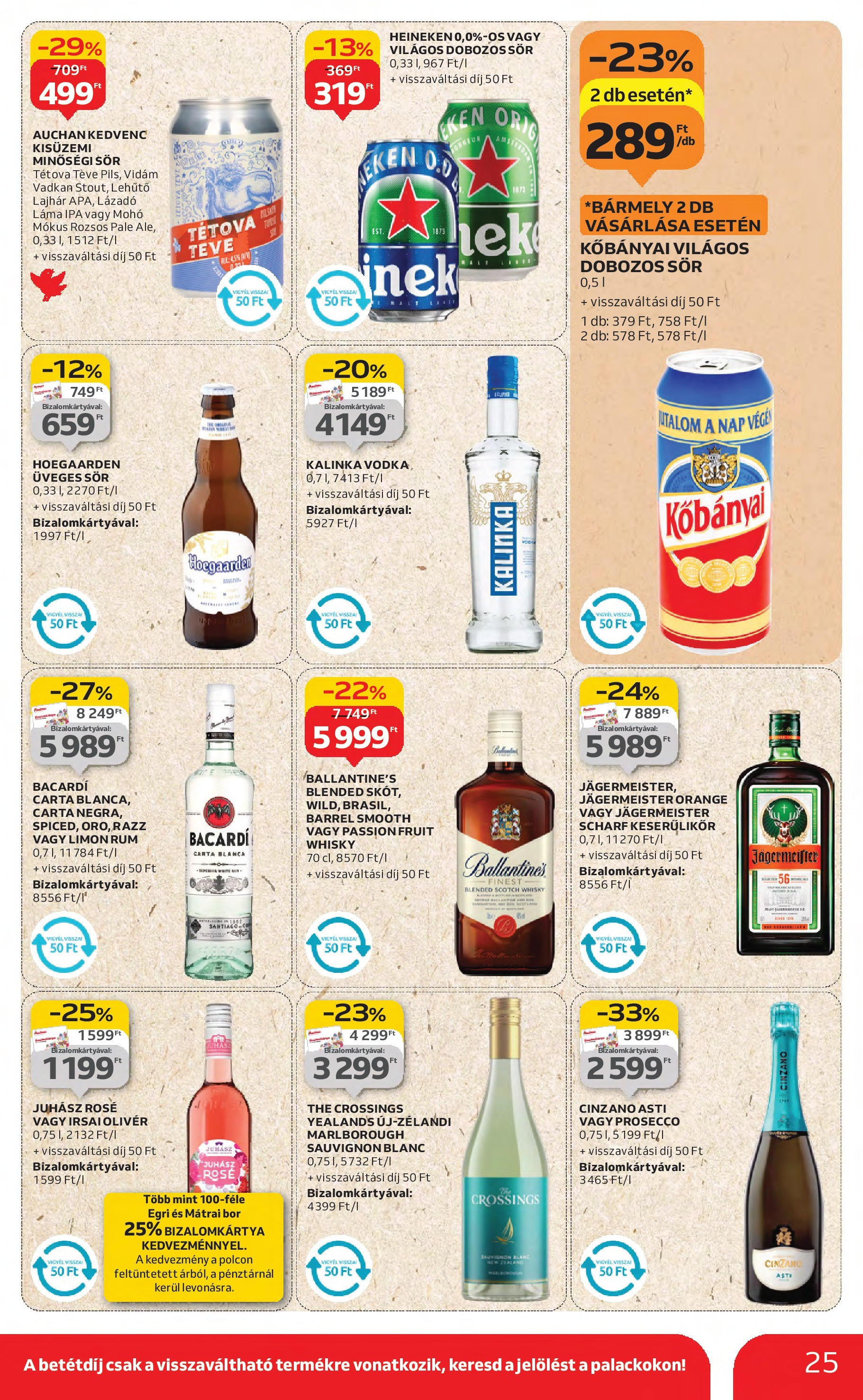 Akciós újság új Auchan - 2025.08.21. -tól/töl ⏳ | Oldal: 25 | Termékek: Jägermeister, Tévé, Bor, Sör Auchan Akciós újság - 2025.08.21. -tól/töl > akció, lapozható szórólap 🛍️ | Oldal: 25 | Termékek: Jägermeister, Tévé, Bor, Sör