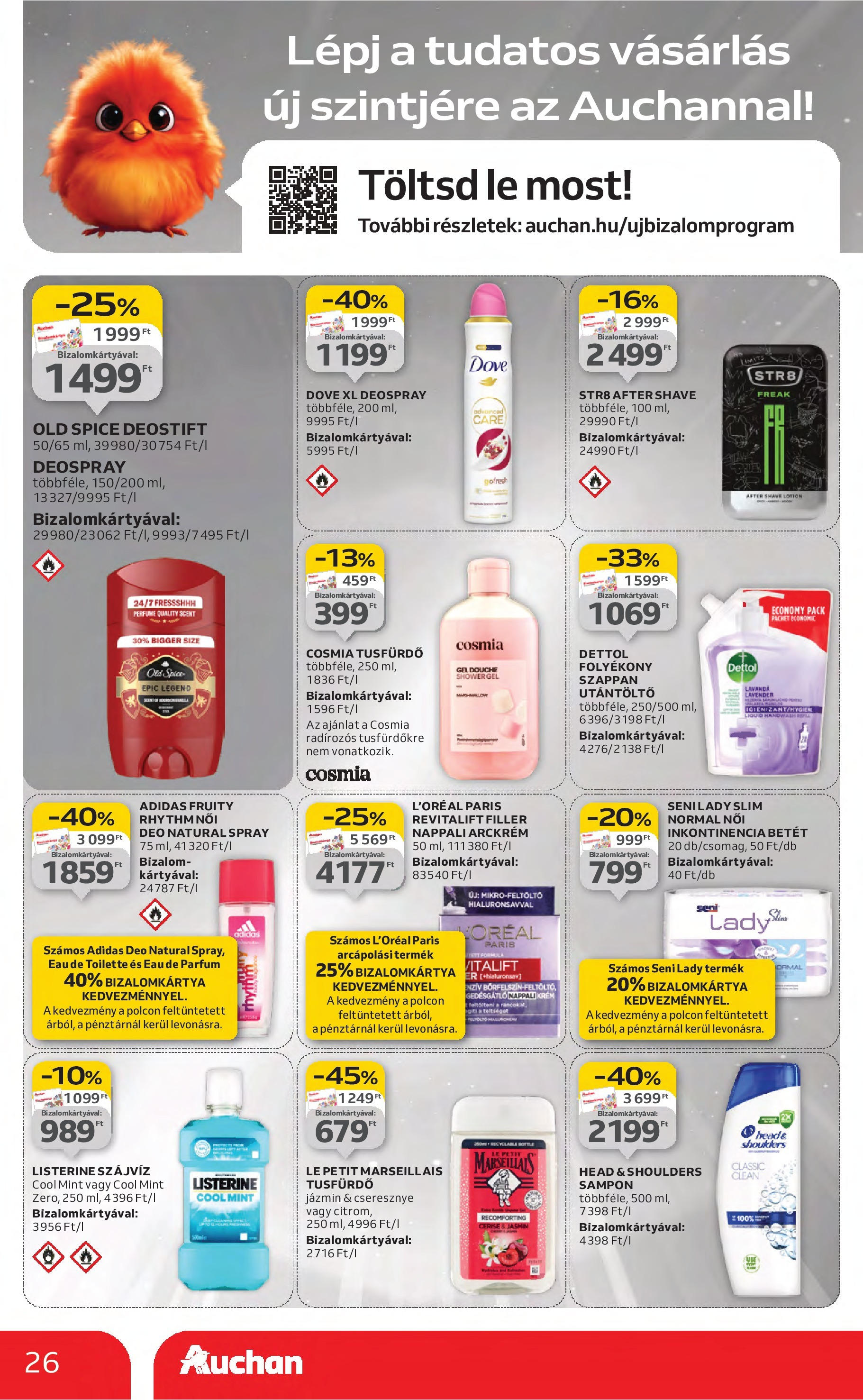 Akciós újság új Auchan - 2025.08.21. -tól/töl ⏳ | Oldal: 26 | Termékek: Cseresznye, Arckrém, Parfüm, Tusfürdő Auchan Akciós újság - 2025.08.21. -tól/töl > akció, lapozható szórólap 🛍️ | Oldal: 26 | Termékek: Cseresznye, Arckrém, Parfüm, Tusfürdő