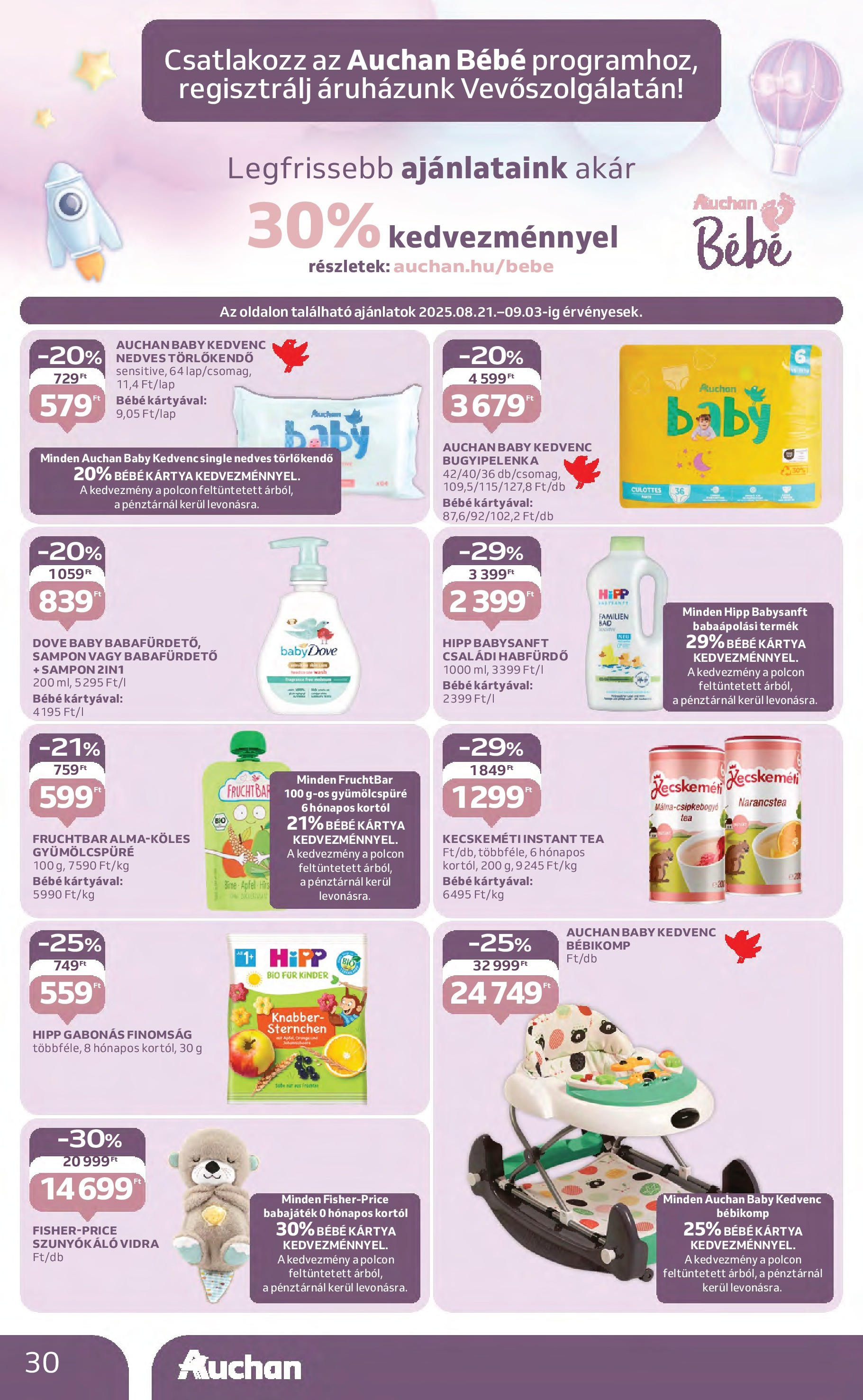 Akciós újság új Auchan - 2025.08.21. -tól/töl ⏳ | Oldal: 30 | Termékek: Törlőkendő, Nedves törlőkendő, Sampon, Tea Auchan Akciós újság - 2025.08.21. -tól/töl > akció, lapozható szórólap 🛍️ | Oldal: 30 | Termékek: Törlőkendő, Nedves törlőkendő, Sampon, Tea