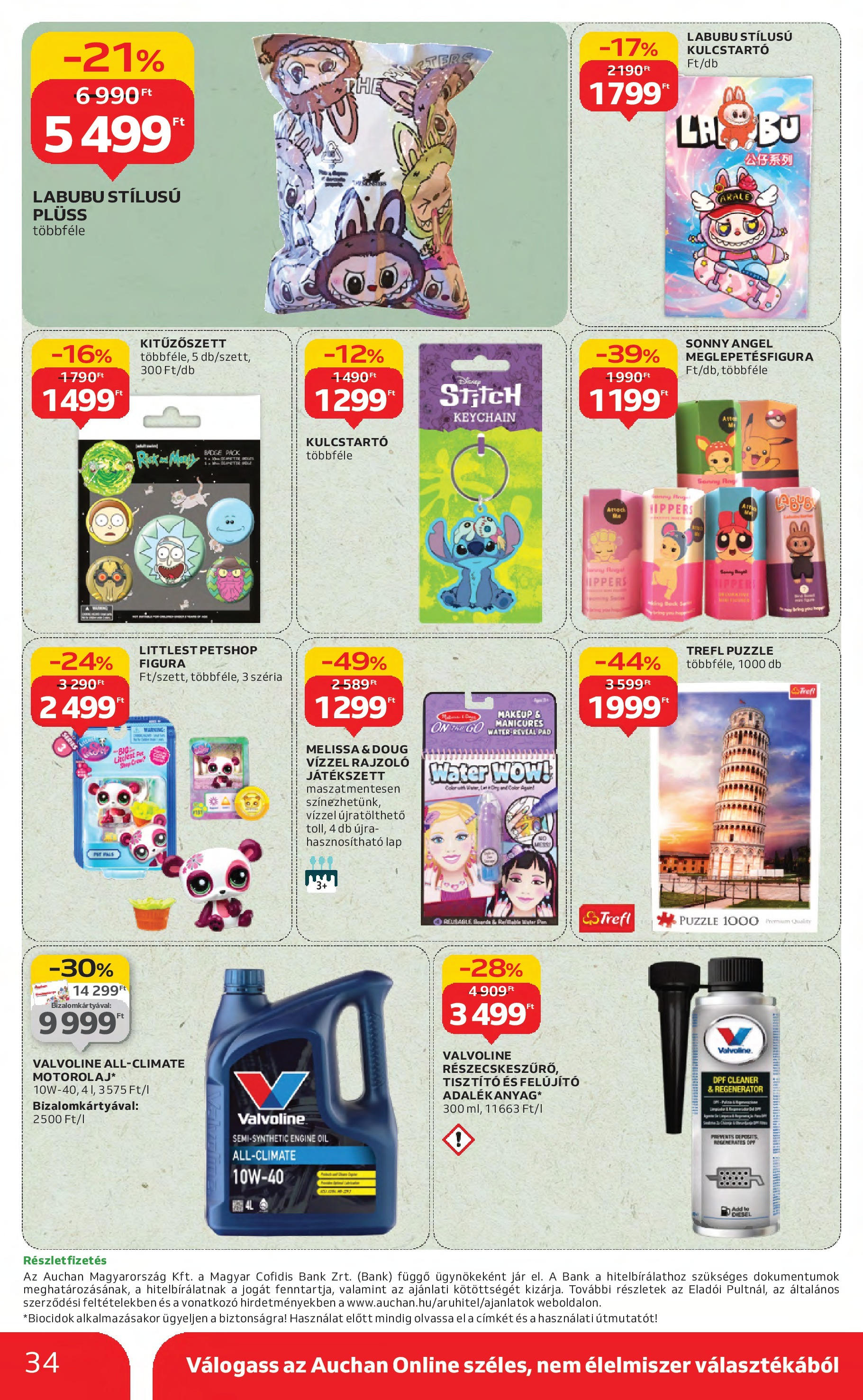 Akciós újság új Auchan - 2025.08.21. -tól/töl ⏳ | Oldal: 34 | Termékek: Puzzle, Plüss Auchan Akciós újság - 2025.08.21. -tól/töl > akció, lapozható szórólap 🛍️ | Oldal: 34 | Termékek: Puzzle, Plüss