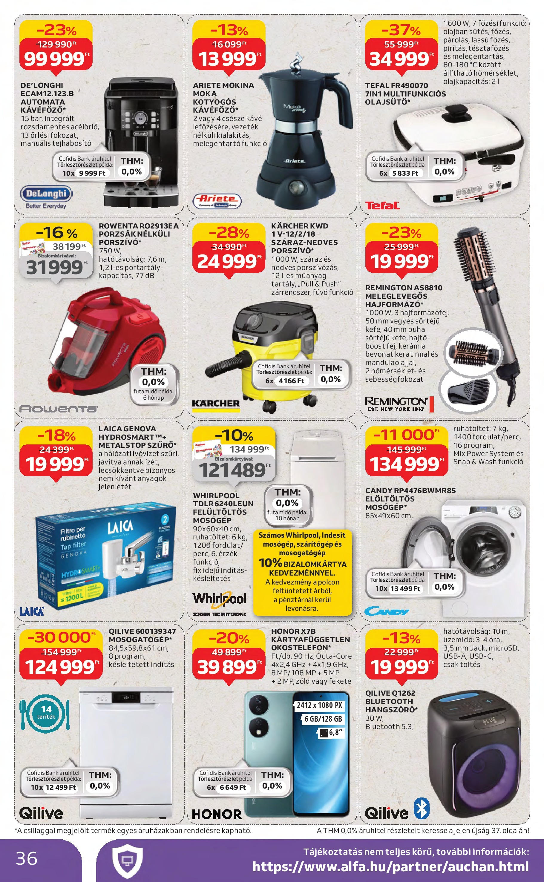 Akciós újság új Auchan - 2025.08.21. -tól/töl ⏳ | Oldal: 36 | Termékek: Mosógép, Tefal, Tejhabosító, Kávé Auchan Akciós újság - 2025.08.21. -tól/töl > akció, lapozható szórólap 🛍️ | Oldal: 36 | Termékek: Mosógép, Tefal, Tejhabosító, Kávé