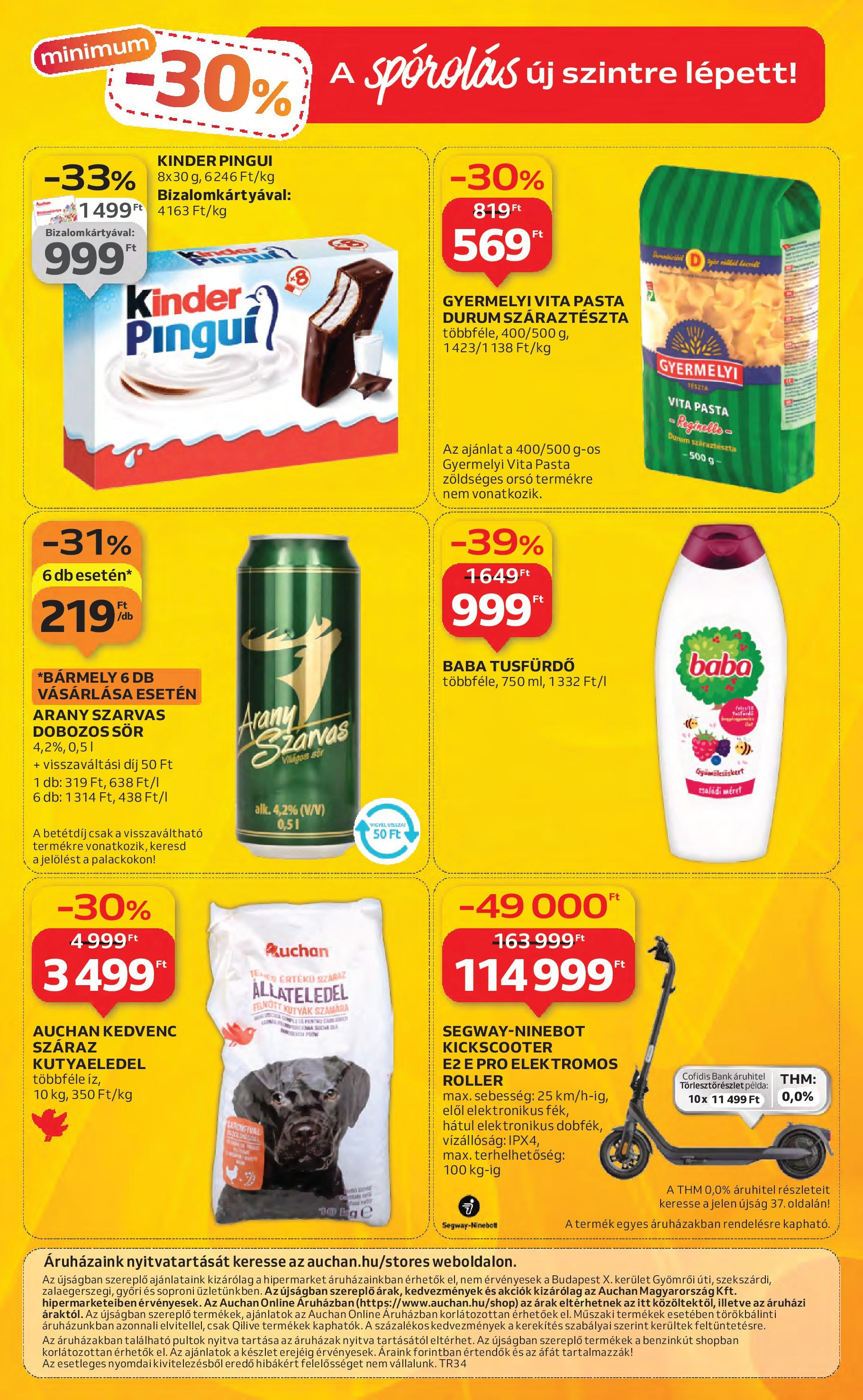 Akciós újság új Auchan - 2025.08.21. -tól/töl ⏳ | Oldal: 42 | Termékek: Roller, Kutyaeledel, Tusfürdő, Száraztészta Auchan Akciós újság - 2025.08.21. -tól/töl > akció, lapozható szórólap 🛍️ | Oldal: 42 | Termékek: Roller, Kutyaeledel, Tusfürdő, Száraztészta