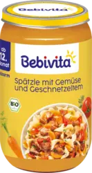 Bebivita Menü Spätzle mit Gemüse und Geschnetzeltem ab dem 12. Monat