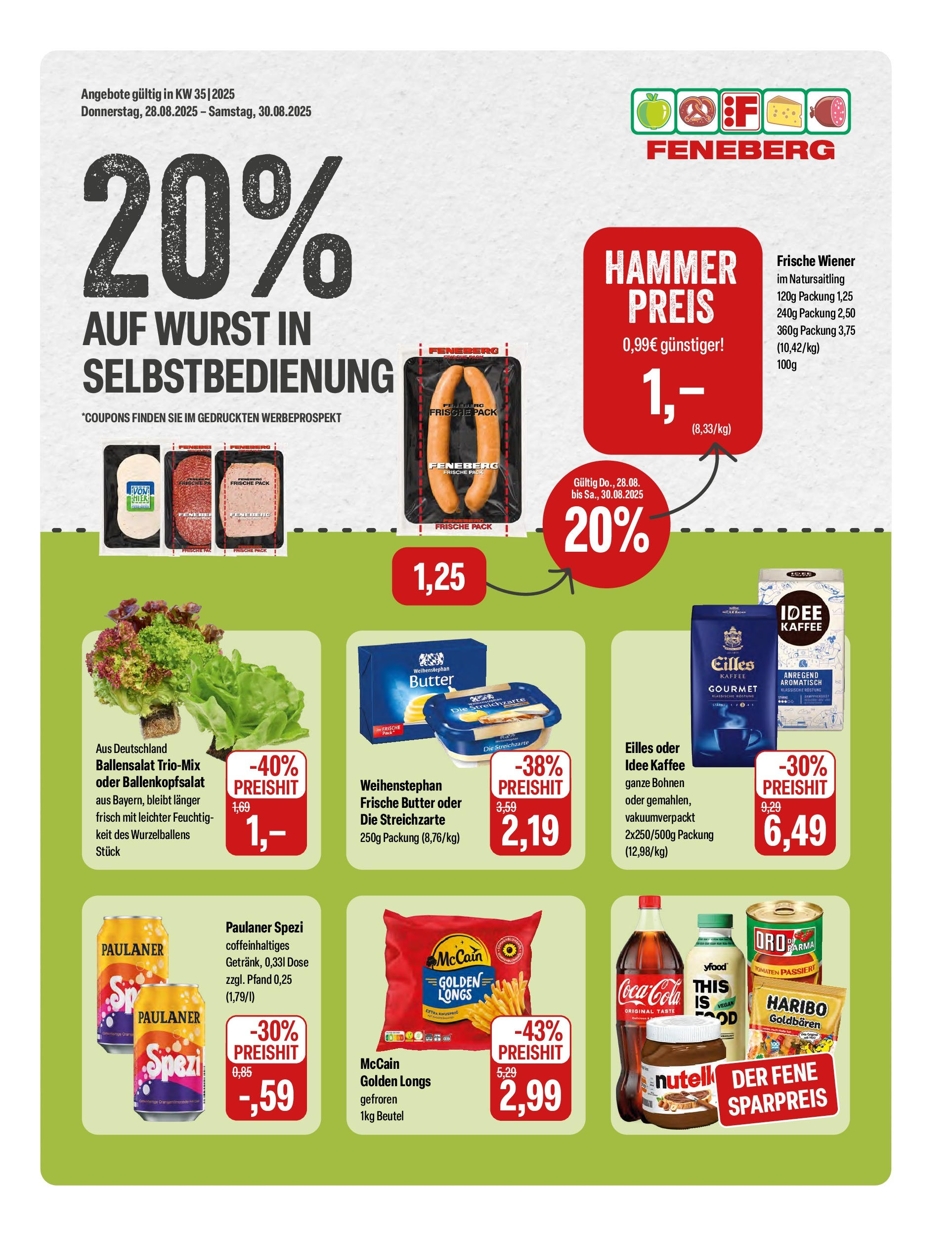 Feneberg - Feneberg: Aktuelle Angebote (ab 27.08.2025) zum Blättern | Seite: 1 | Produkte: Idee kaffee, Kaffee, Weihenstephan butter, Paulaner Feneberg - Feneberg: Aktuelle Angebote (ab 27.08.2025) zum Blättern | Seite: 1 | Produkte: Idee kaffee, Kaffee, Weihenstephan butter, Paulaner