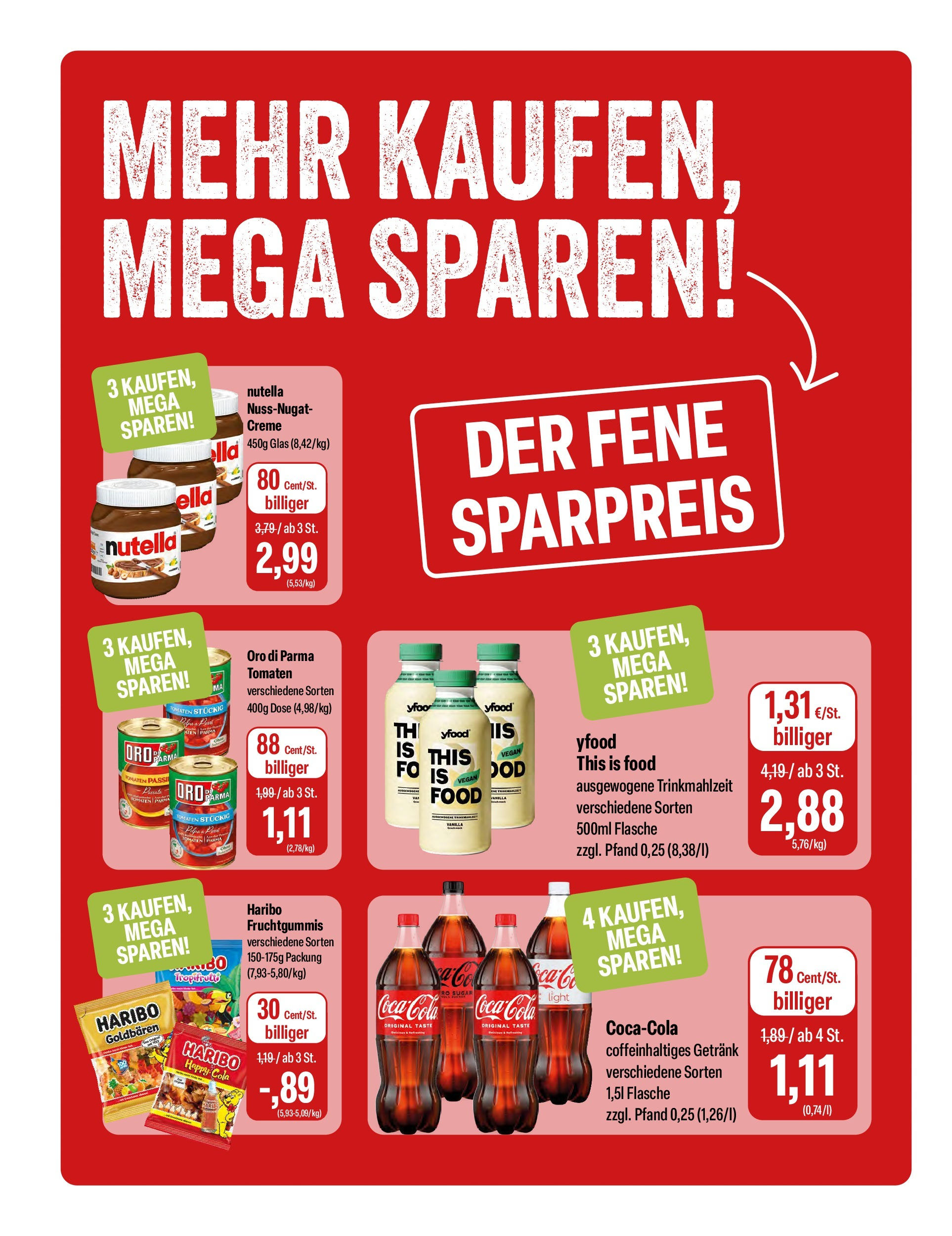 Feneberg - Feneberg: Aktuelle Angebote (ab 27.08.2025) zum Blättern | Seite: 10 | Produkte: Coca cola, Haribo, Creme, YFood Feneberg - Feneberg: Aktuelle Angebote (ab 27.08.2025) zum Blättern | Seite: 10 | Produkte: Coca cola, Haribo, Creme, YFood