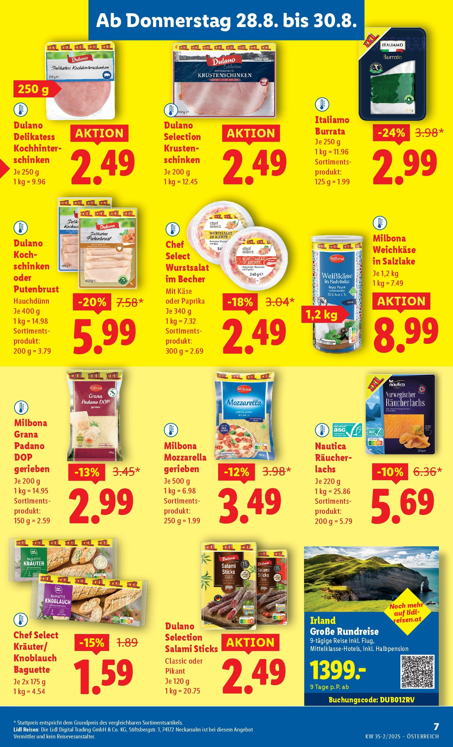 Lidl - Lidl: Flugblatt in deiner Nähe ab 27.08.2025 - Angebote ab donnerstag | Seite: 9 | Produkte: Knoblauch, Jääkaappipakastin, Käse, Salami