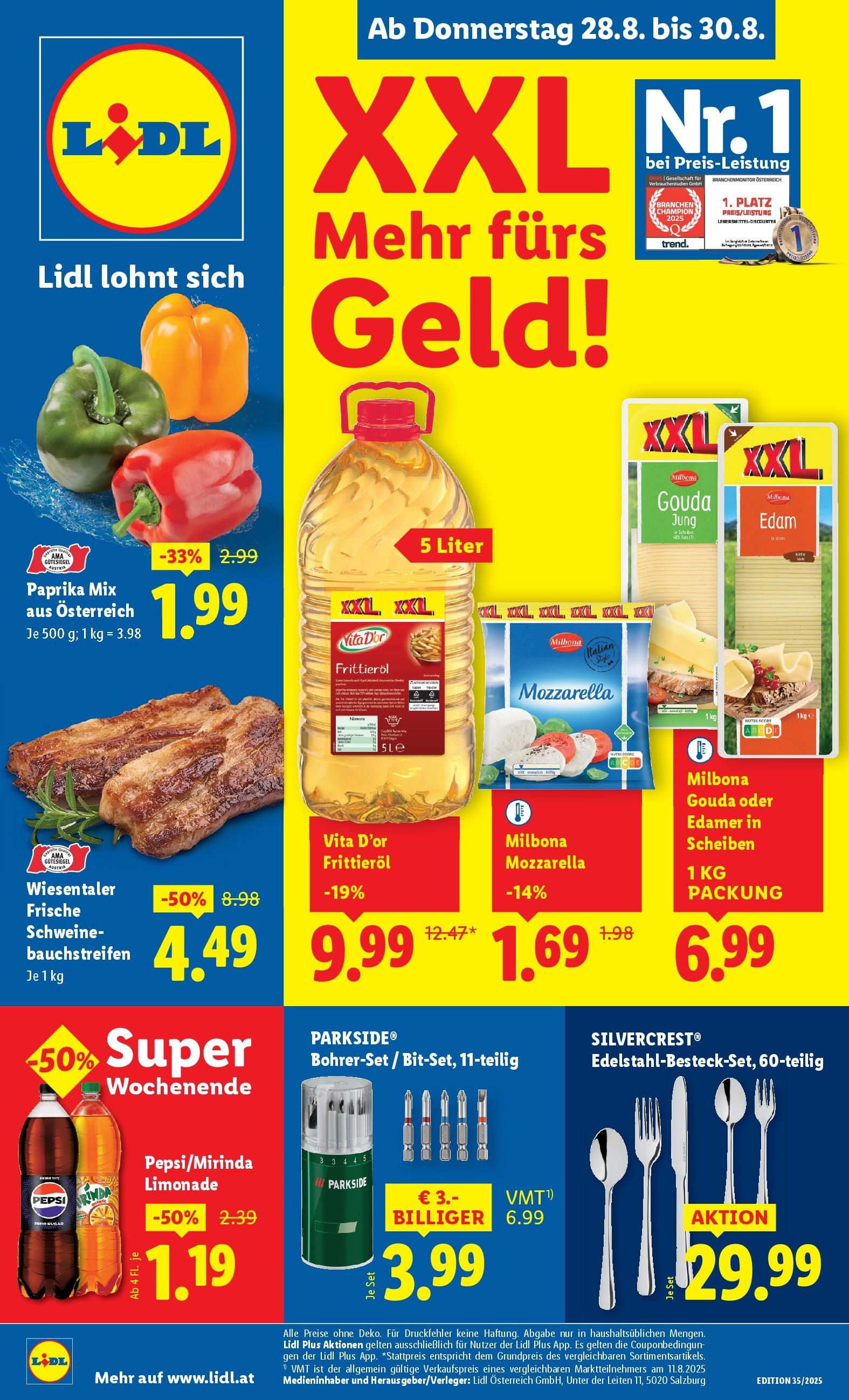 LIDL Flugblatt ab 27.08.2025 - Angebote "Lidl: Flugblatt in deiner Nähe" - Seite 1 Vorschau der Angebote: Lidl Lidl: Flugblatt in deiner Nähe gültig ab 27.08.2025