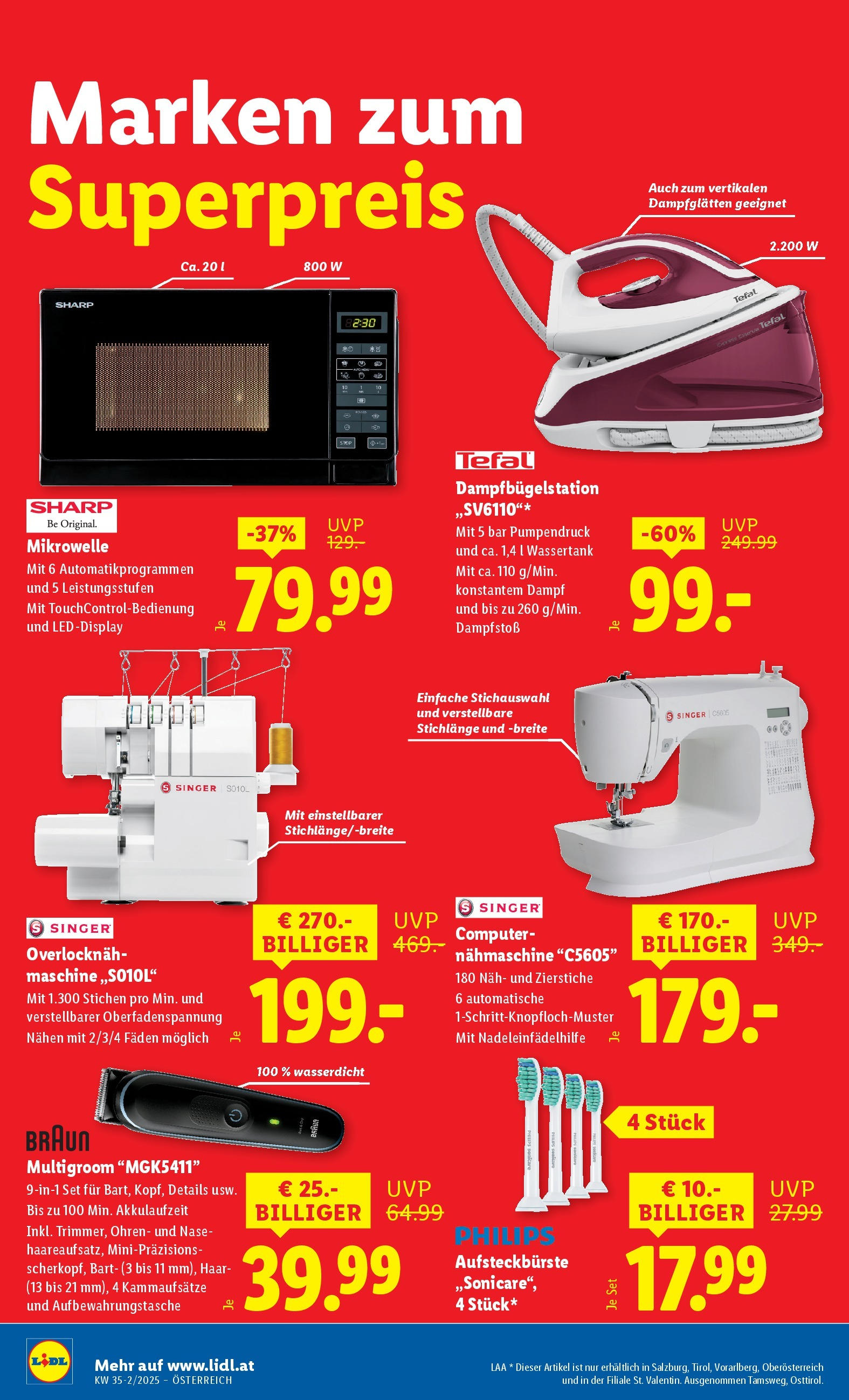 Lidl Flugblatt - Salzburg, Jenbach, Dornbirn ab 28.08.2025 - Angebote ab donnerstag | Seite: 22 | Produkte: Computer, Mikrowelle, Nähmaschine