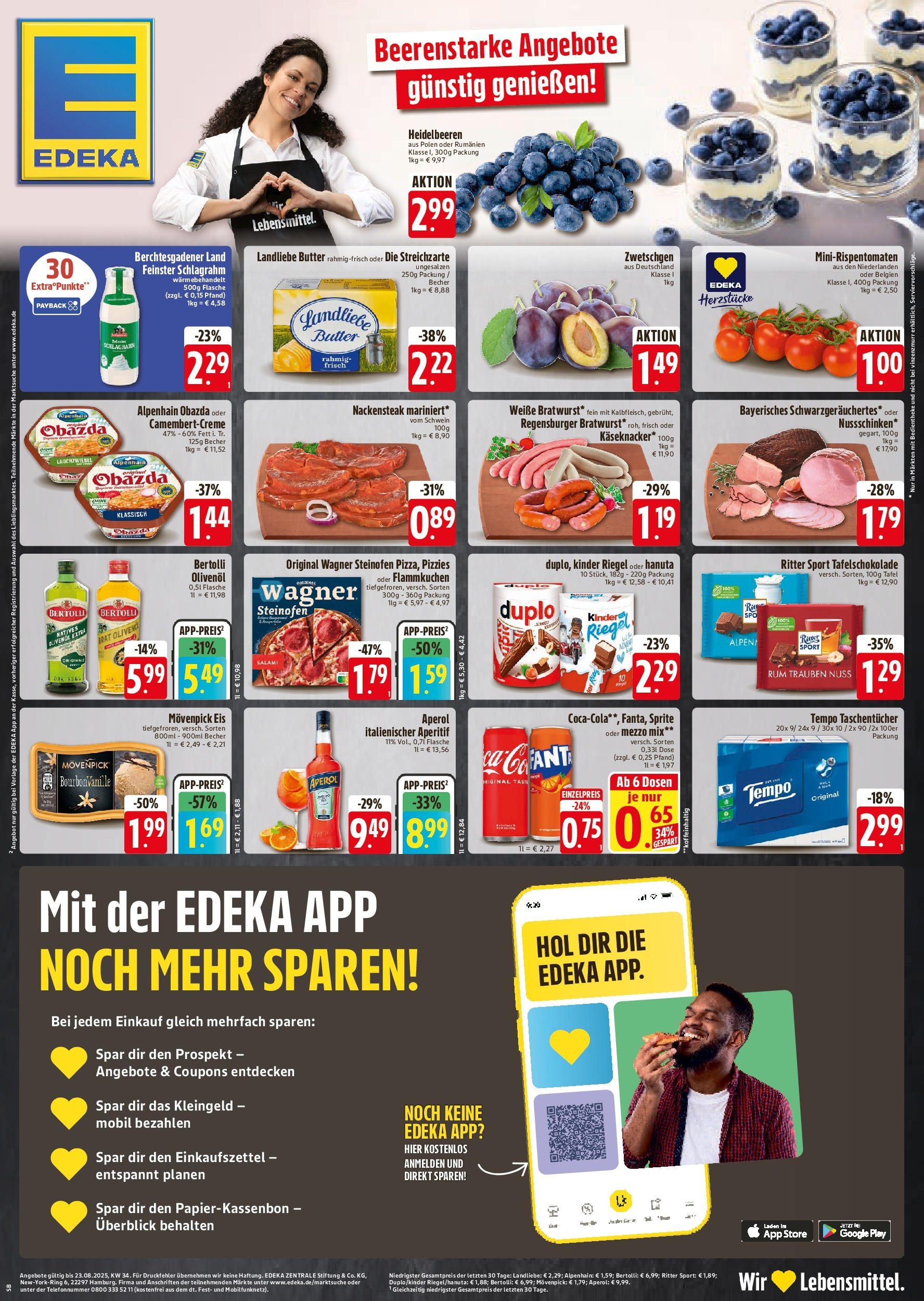 Edeka prospekt Rötz	 (ab 20.08.2025) » Angebote Online | Seite: 1 | Produkte: Bratwurst, Zwetschgen, Tempo, Oder mezzo mix