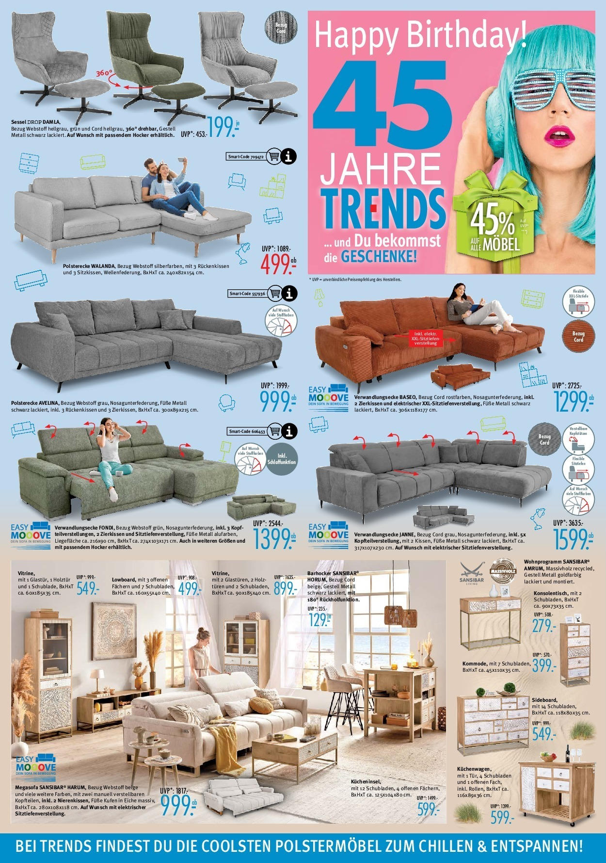Trends - Ostermann Trends: Neue Möbel wirken Wunder. (ab 22.08.2025) zum Blättern | Seite: 2 | Produkte: Hocker, Sofa, Sessel, Kuchen Trends - Ostermann Trends: Neue Möbel wirken Wunder. (ab 22.08.2025) zum Blättern | Seite: 2 | Produkte: Hocker, Sofa, Sessel, Kuchen