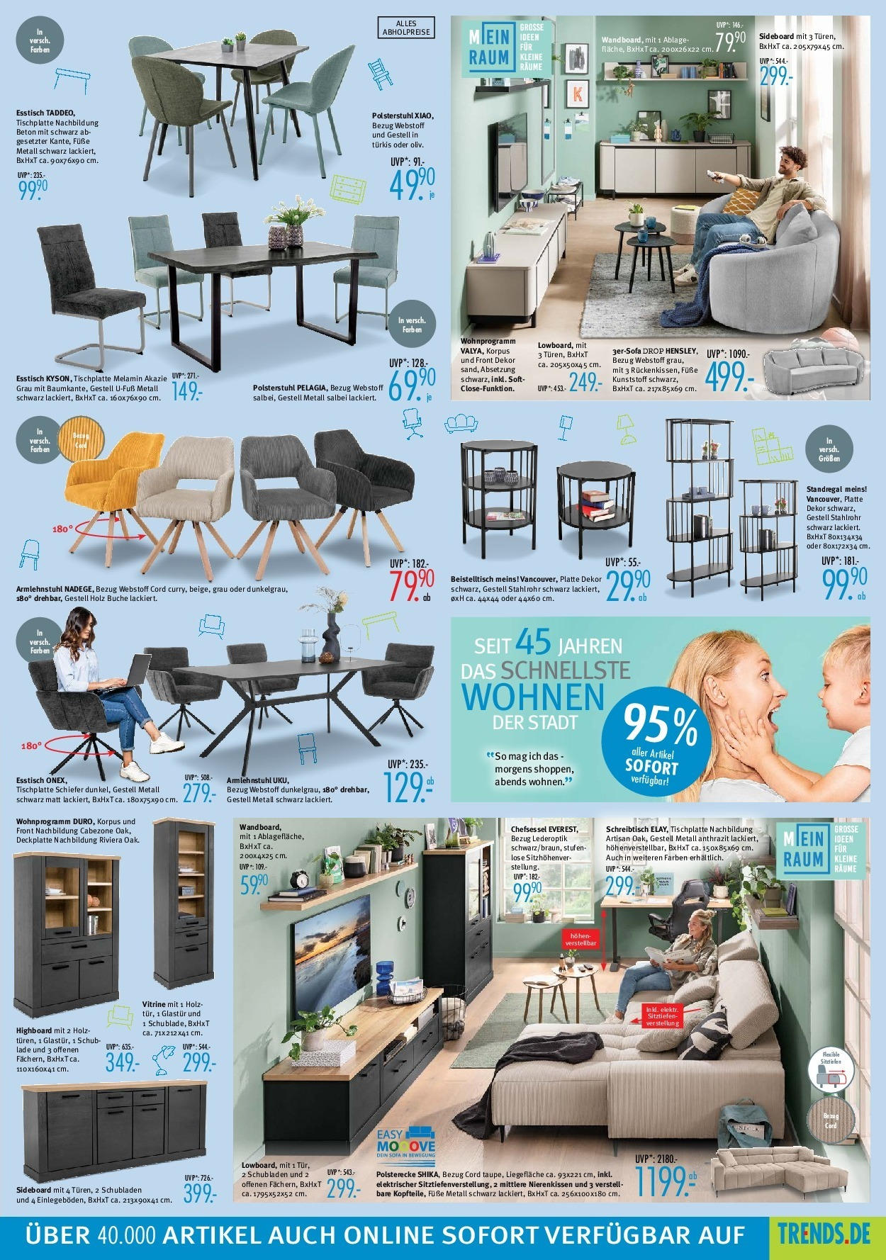 Trends - Ostermann Trends: Neue Möbel wirken Wunder. (ab 22.08.2025) zum Blättern | Seite: 3 | Produkte: HIghboard, Vitrine, Sofa, Chefsessel Trends - Ostermann Trends: Neue Möbel wirken Wunder. (ab 22.08.2025) zum Blättern | Seite: 3 | Produkte: HIghboard, Vitrine, Sofa, Chefsessel