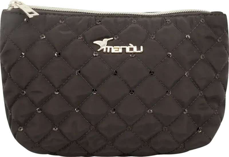 Vito & Joe Kosmetiktasche dunkelbraun Pailetten