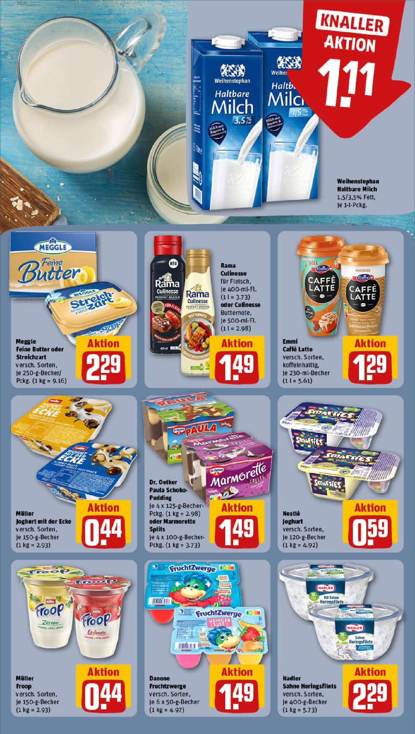 REWE Prospekt ab 24.08.2025 zum Blättern » Angebote | Seite: 11 | Produkte: Froop, Butter, Joghurt, Smarties REWE Prospekt ab 24.08.2025 zum Blättern » Angebote | Seite: 11 | Produkte: Froop, Butter, Joghurt, Smarties